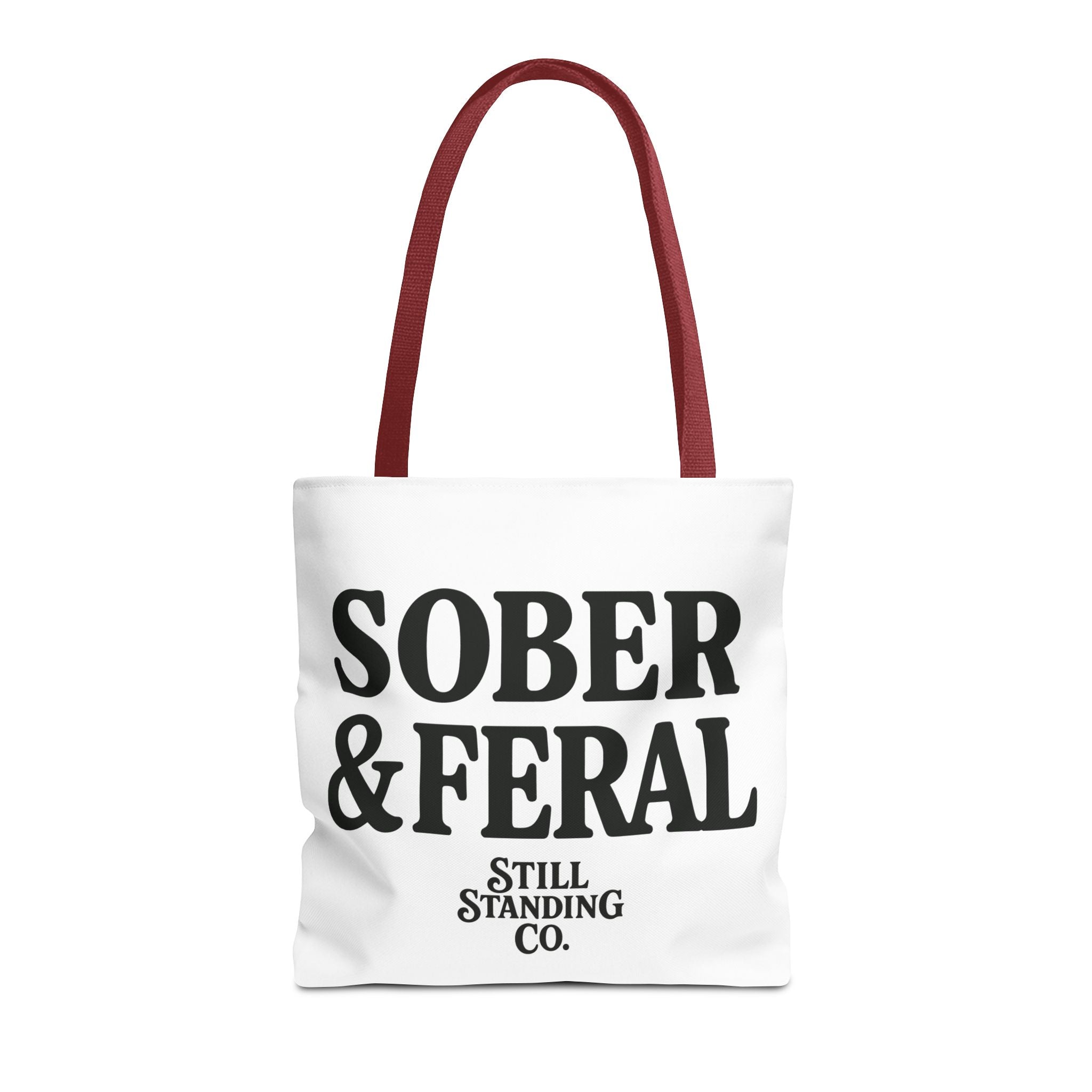 Tote — "Sober & Feral" Printed Canvas Tote Bag