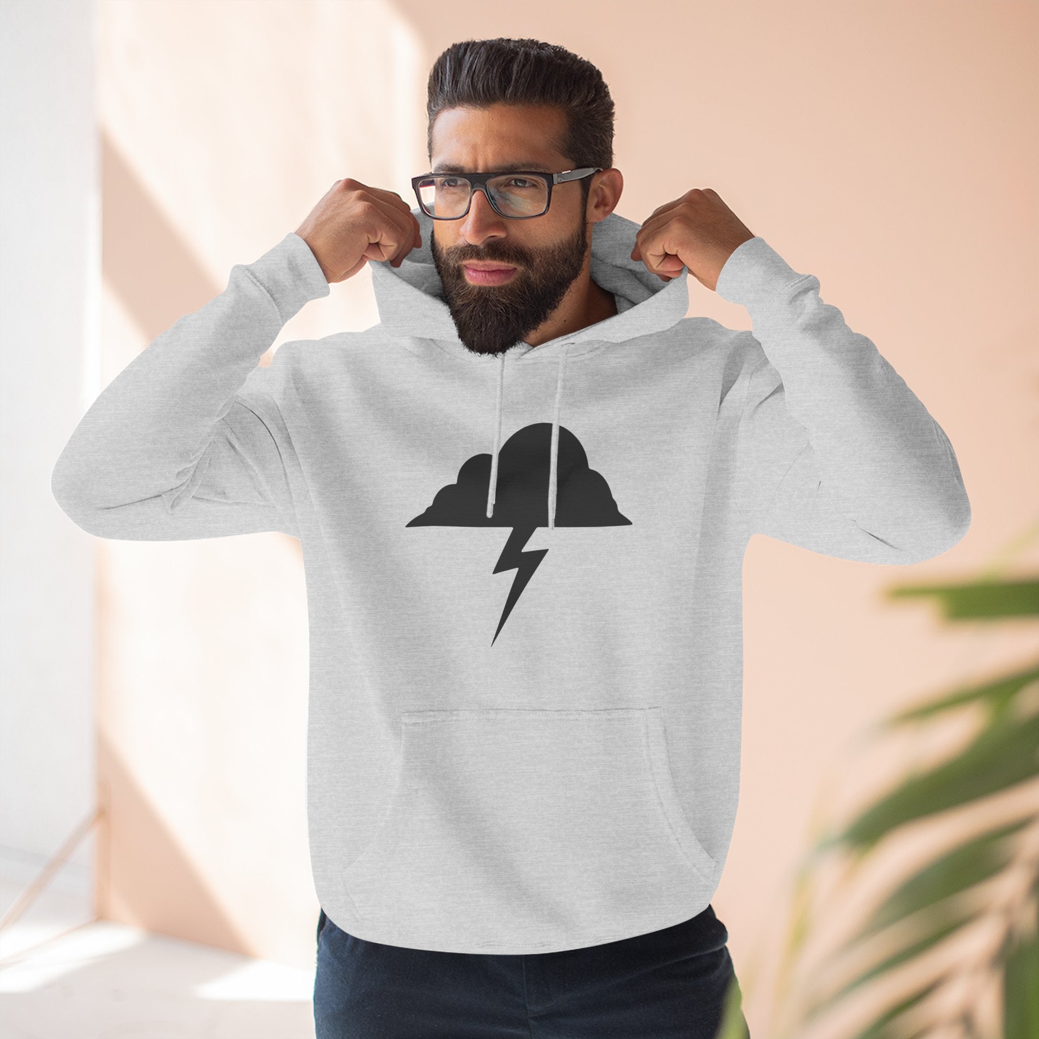 Hoodie - Built After the Storm Lightning Cloud Graphic