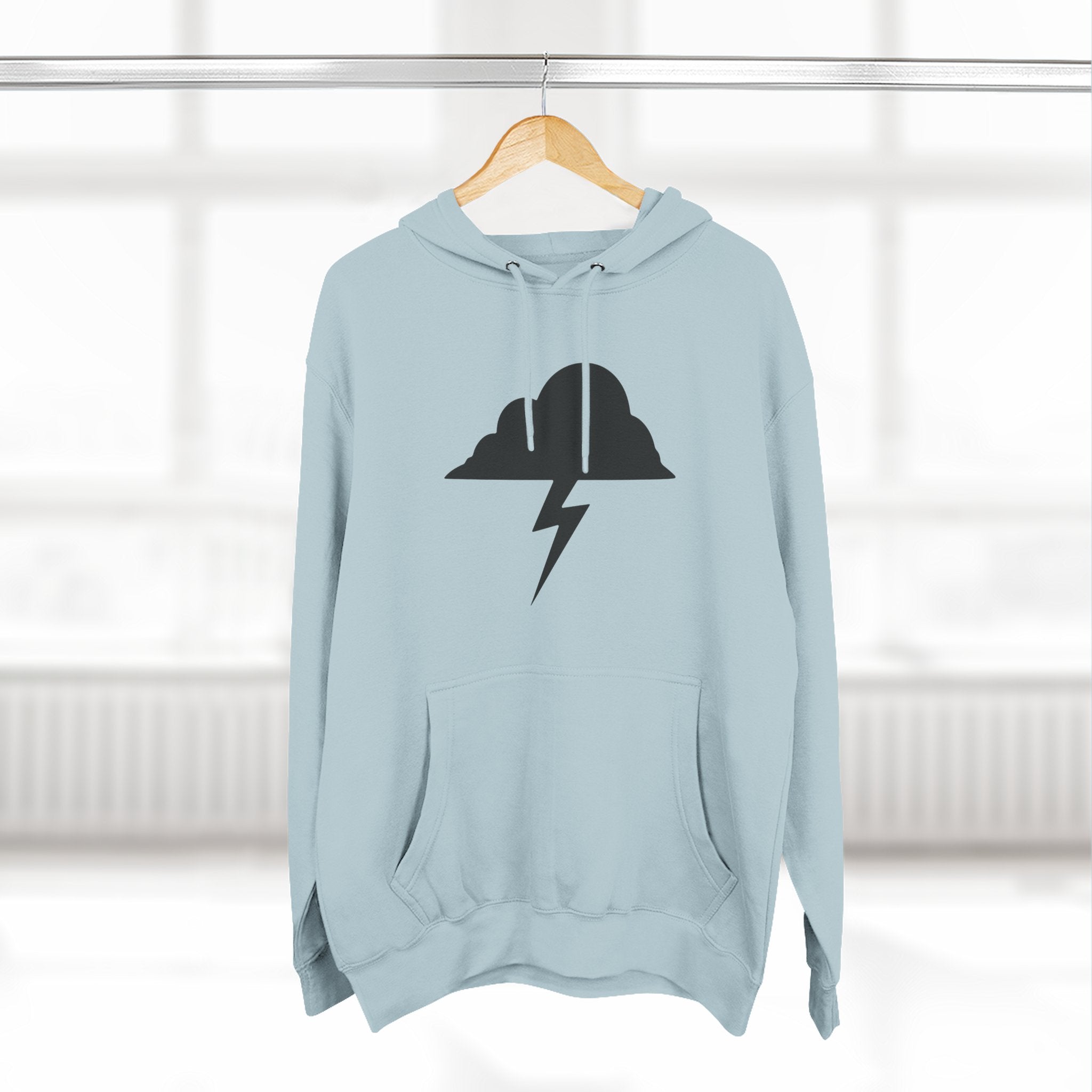 Hoodie - Built After the Storm Lightning Cloud Graphic