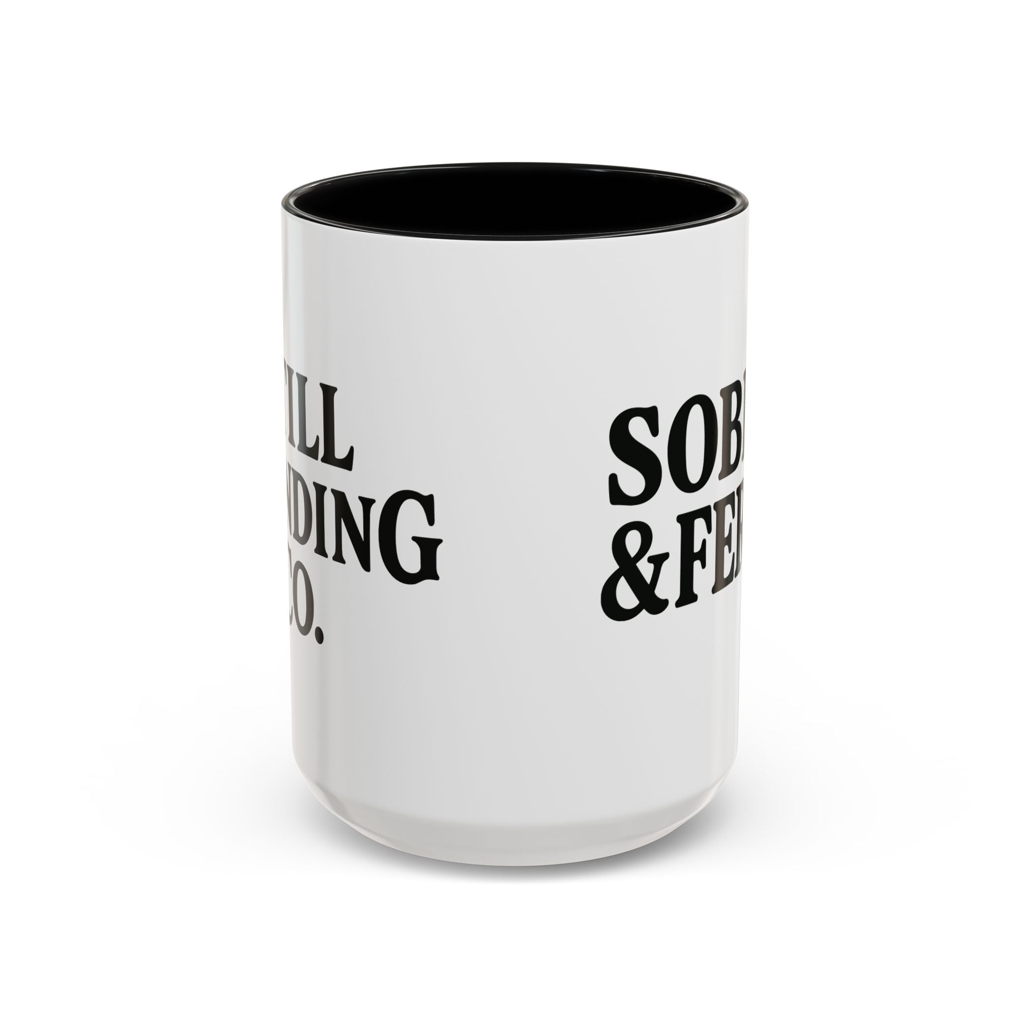 Sober & Feral Accent Coffee Mug — Funny Recovery Gift, 11/15oz Ceramic
