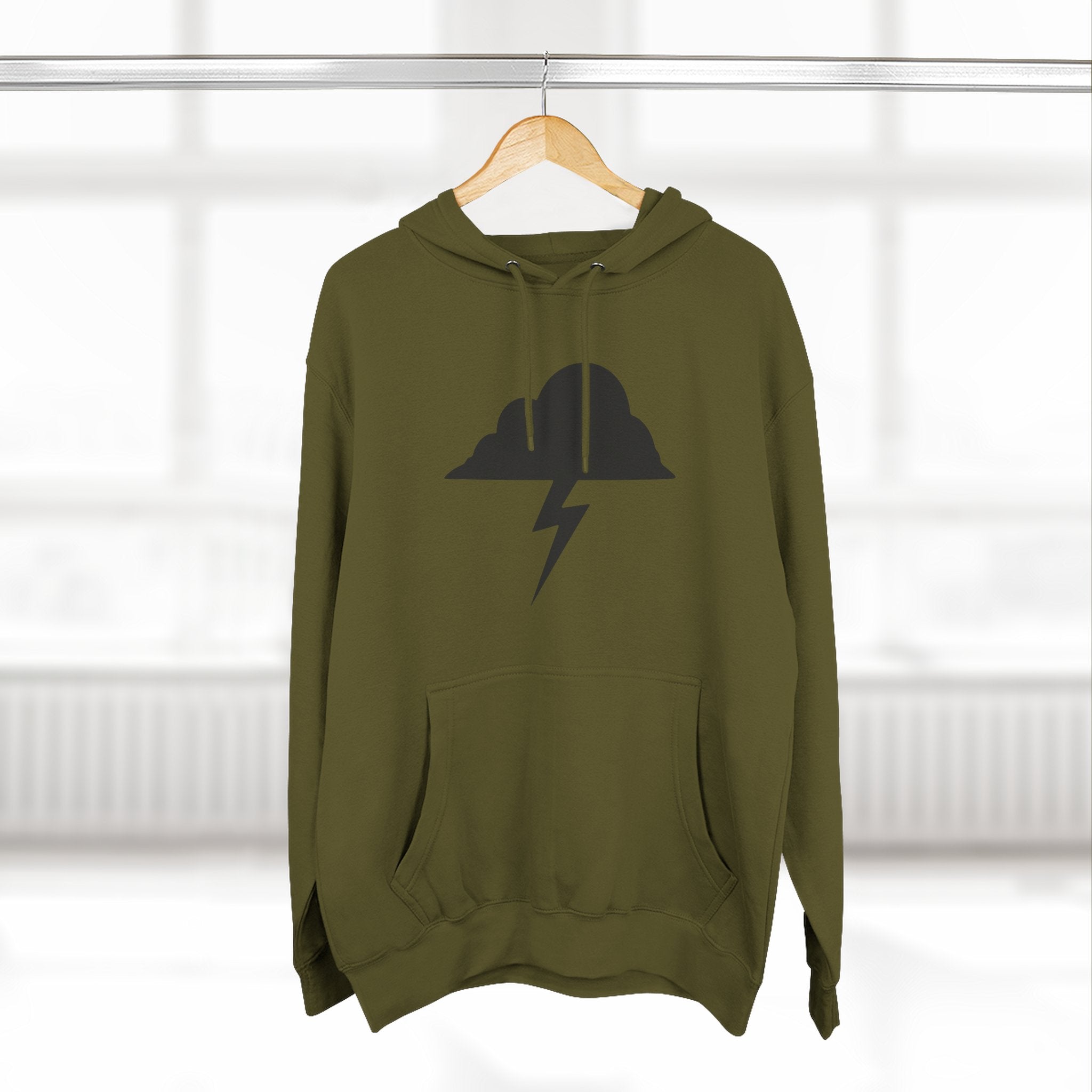 Hoodie - Built After the Storm Lightning Cloud Graphic