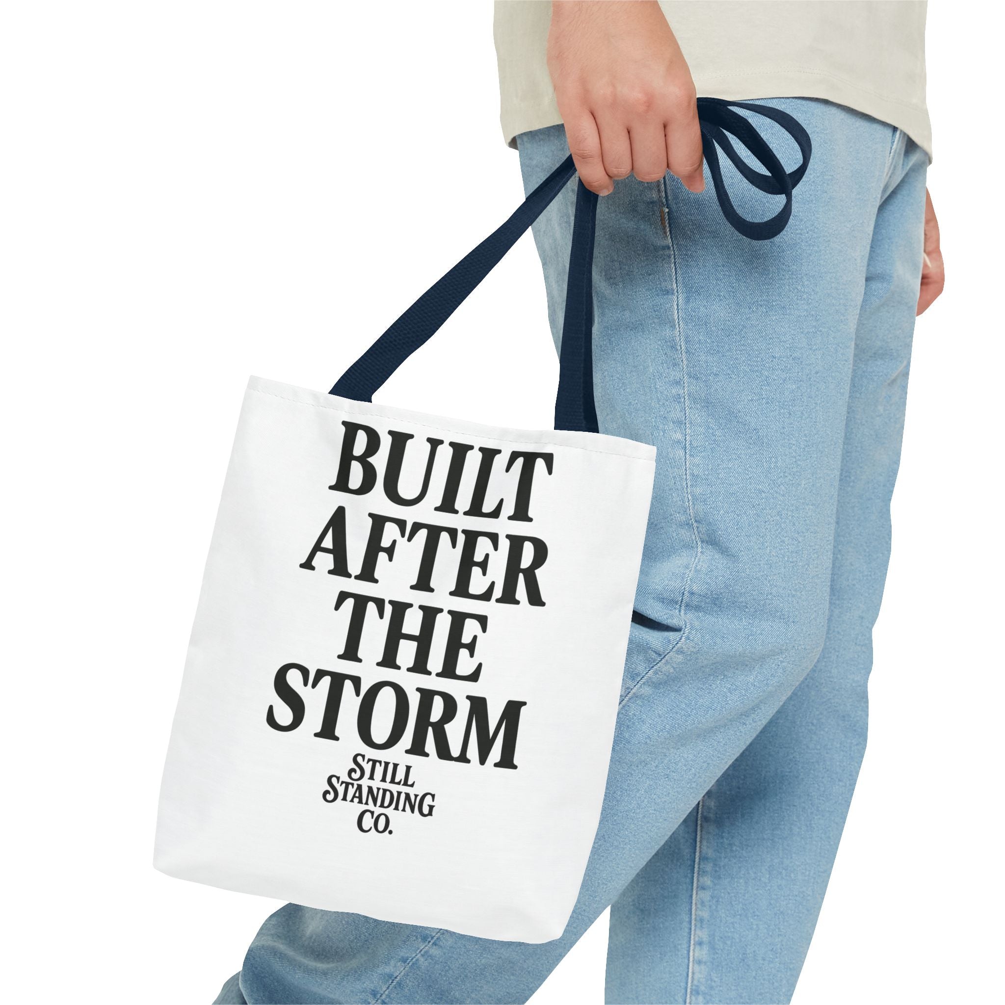 Built After the Storm Tote Bag – Inspirational Storm Cloud Graphic Tote