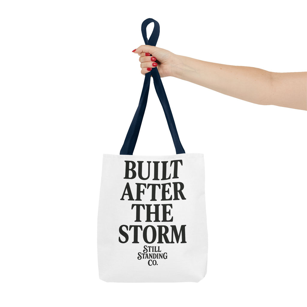 Built After the Storm Tote Bag – Inspirational Storm Cloud Graphic Tote