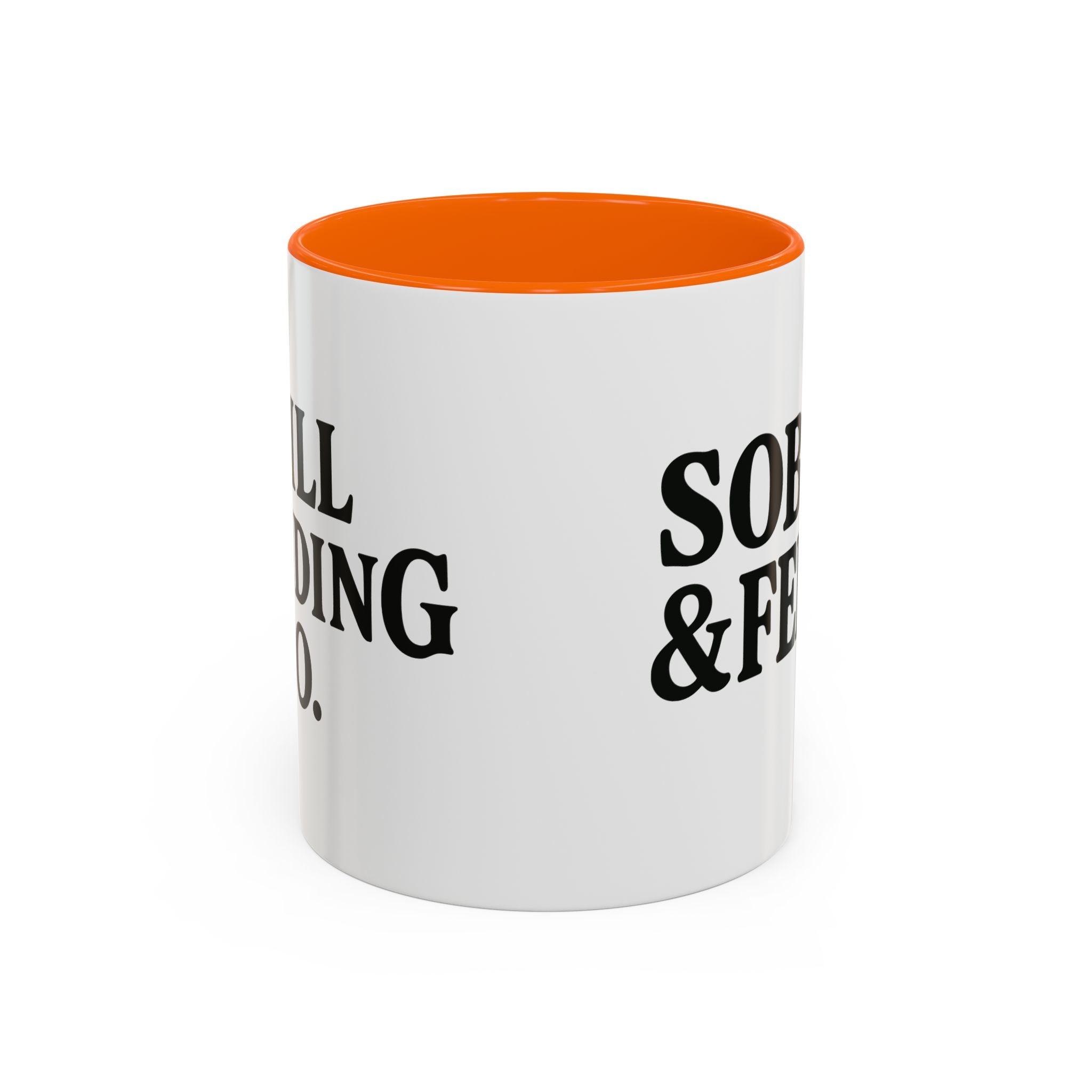 Sober & Feral Accent Coffee Mug — Funny Recovery Gift, 11/15oz Ceramic