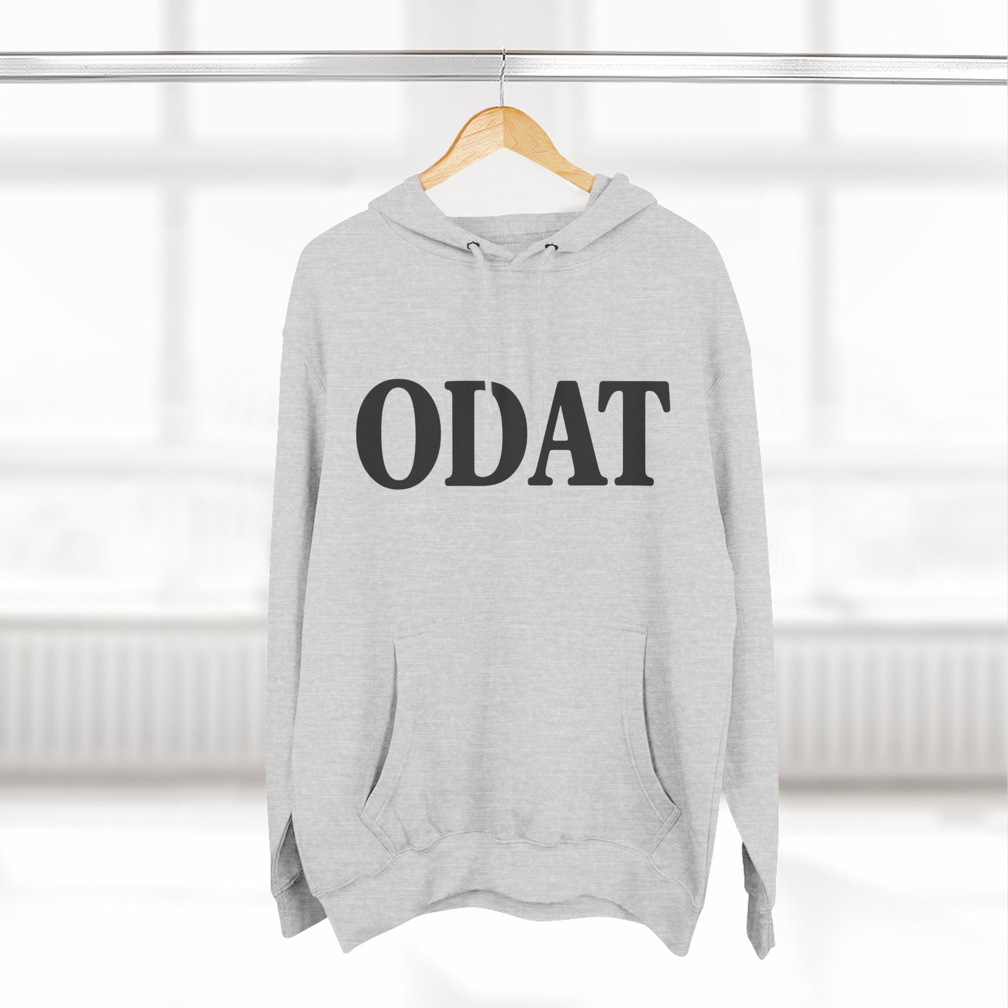ODAT Hoodie — Minimalist Text Graphic Fleece Pullover
