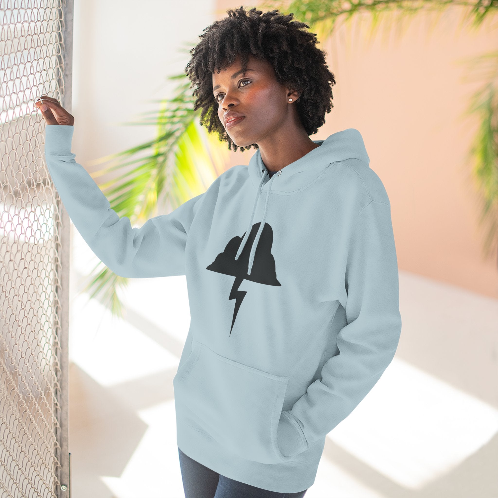 Hoodie - Built After the Storm Lightning Cloud Graphic