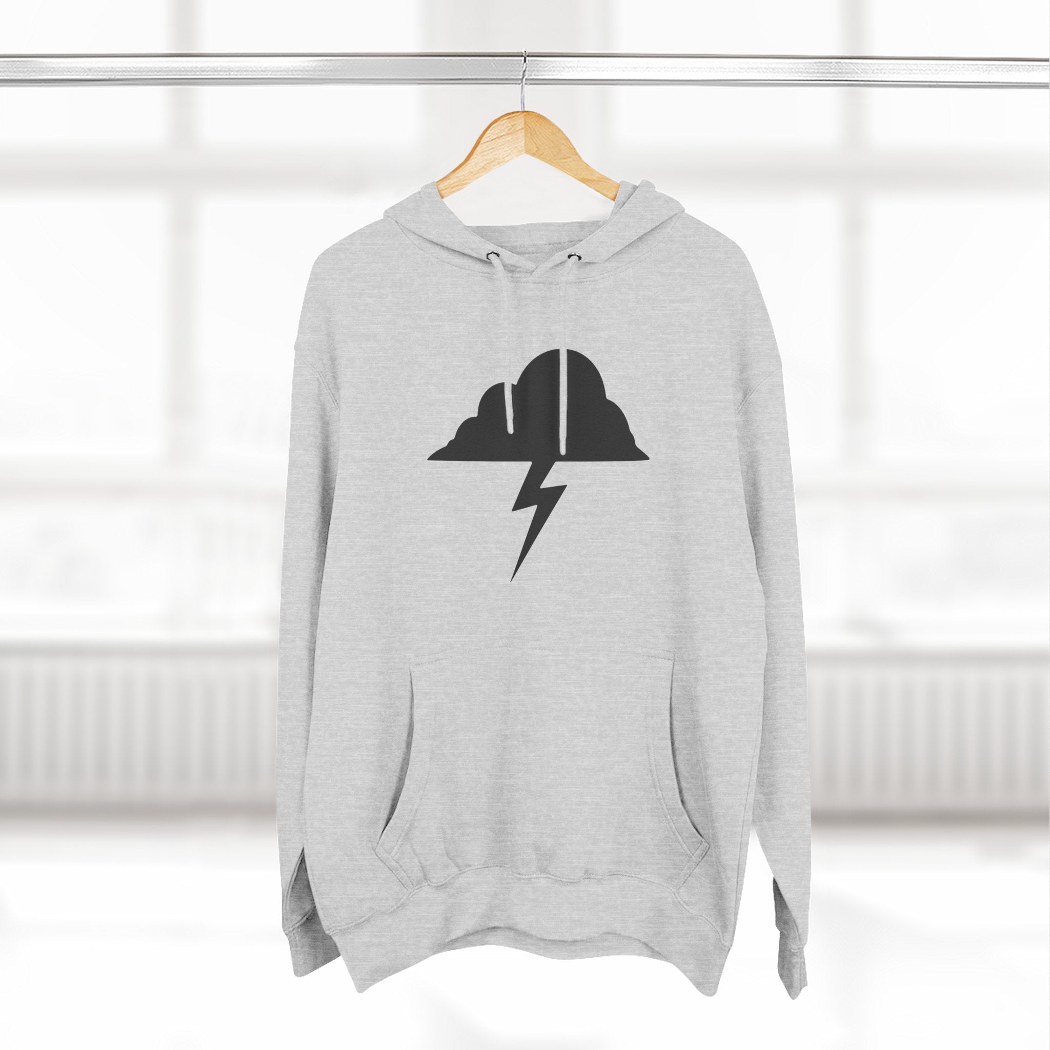 Hoodie - Built After the Storm Lightning Cloud Graphic