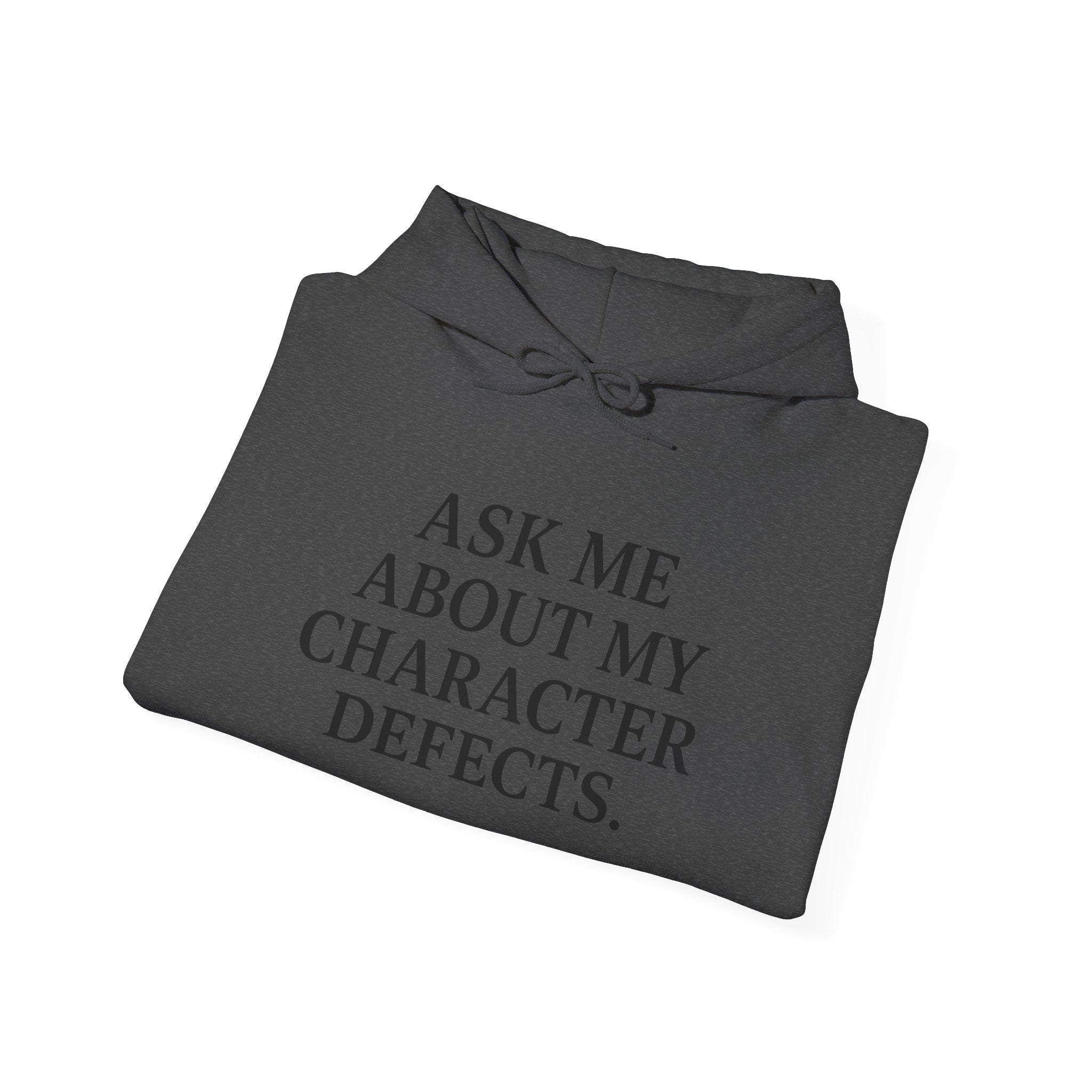 Ask Me About My Character Defects Hoodie — Still Standing Co. Graphic Pullover