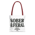Tote — "Sober & Feral" Printed Canvas Tote Bag