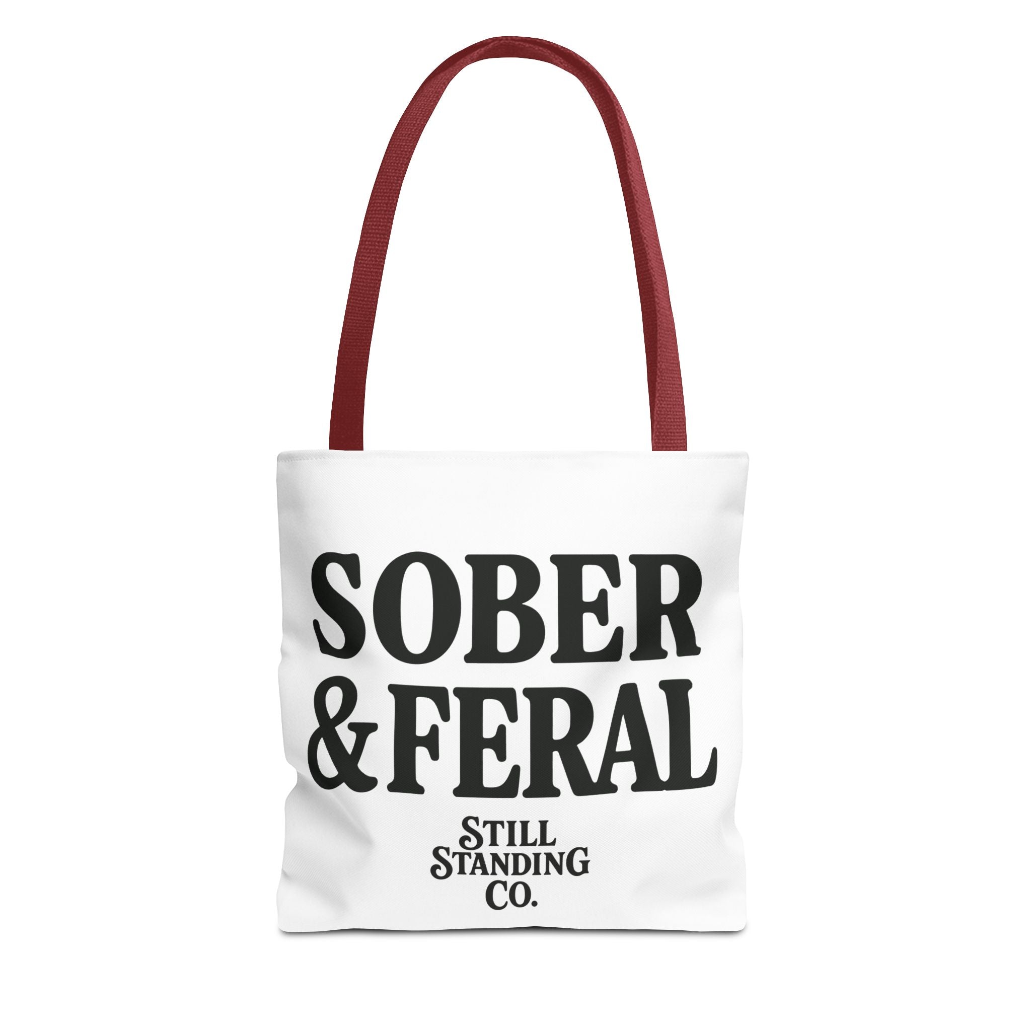 Tote — "Sober & Feral" Printed Canvas Tote Bag
