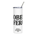 20oz Stainless Tumbler — 'Sober & Feral' Inspirational Travel Mug