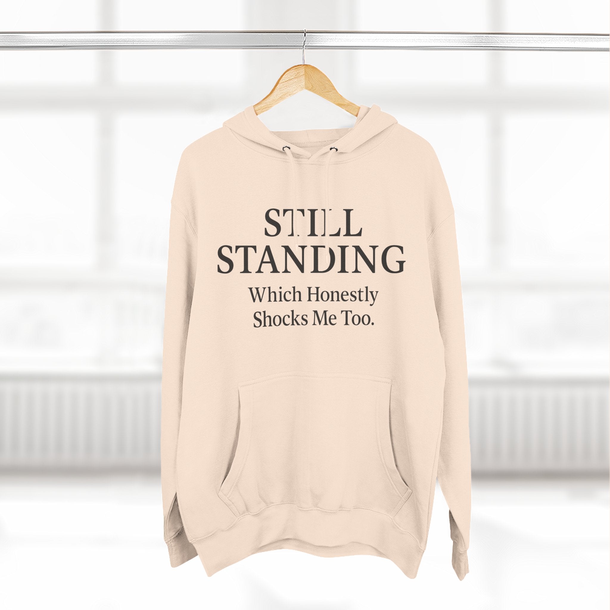 Hoodie - "Still Standing" Inspirational Fleece Hoodie