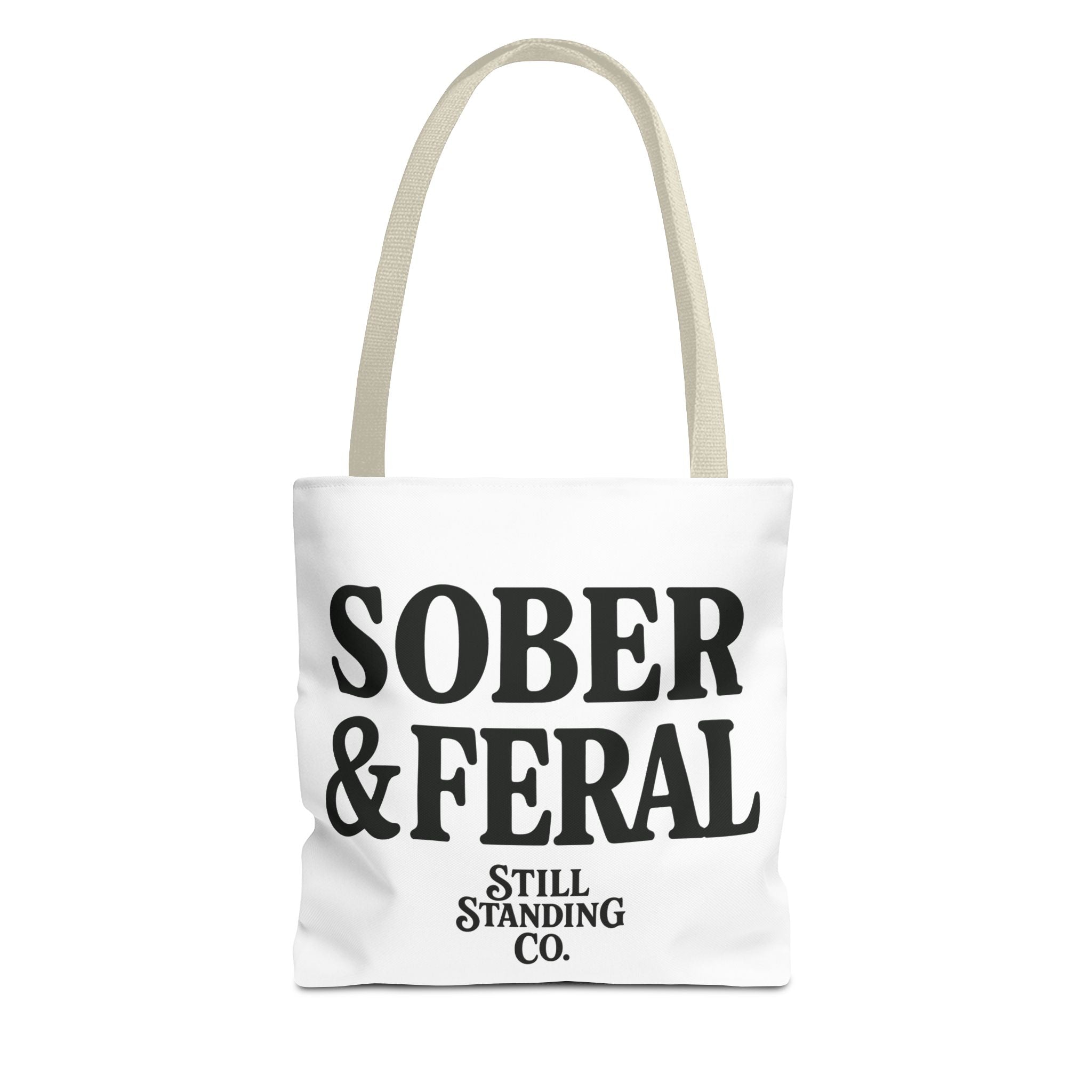 Tote — "Sober & Feral" Printed Canvas Tote Bag