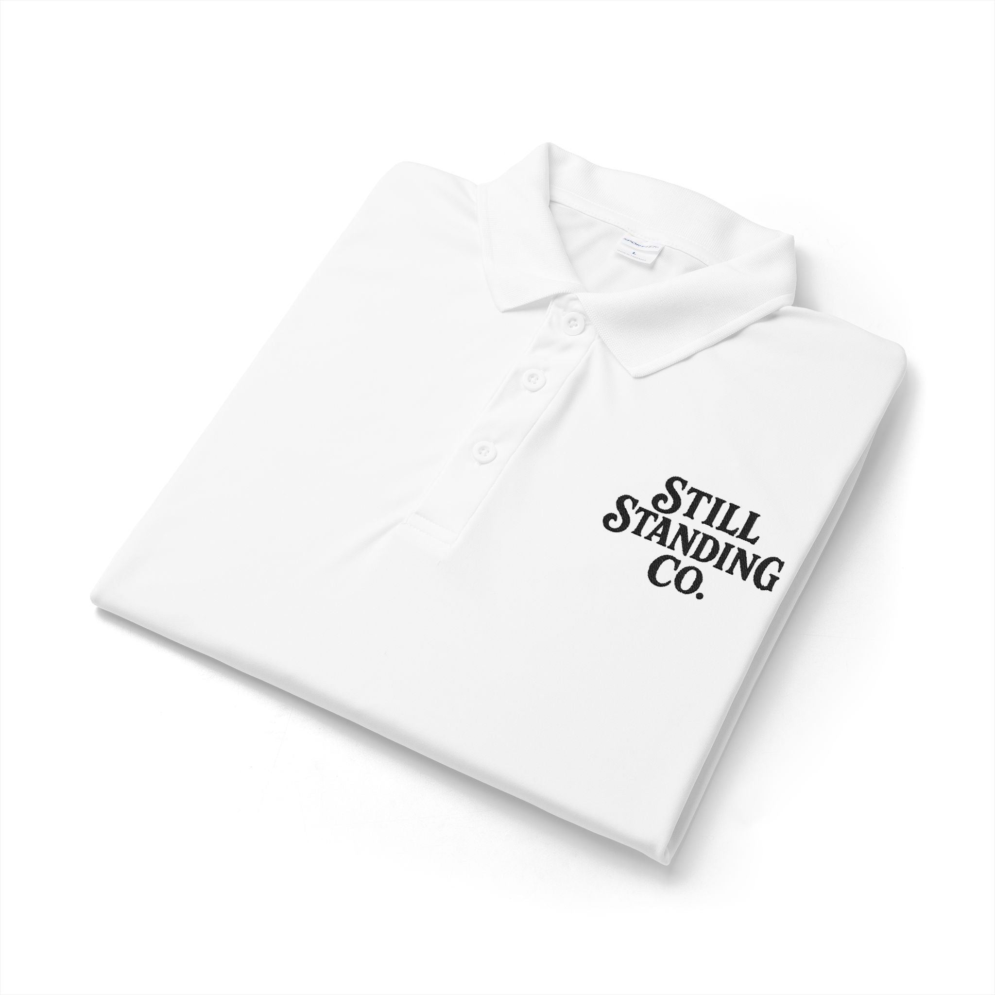 Still Standing Co. Polo Shirt — Embroidered Logo Performance Polo