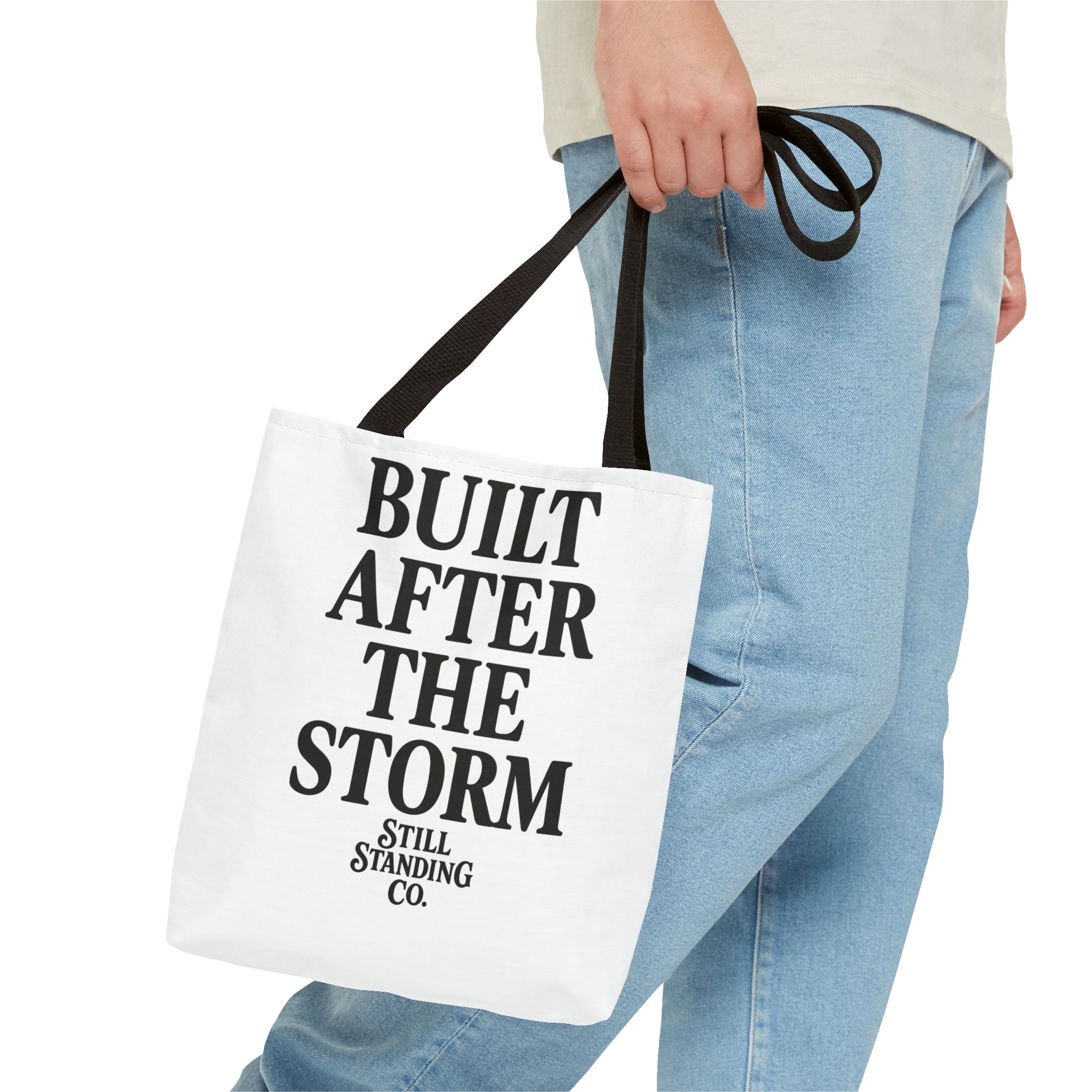 Built After the Storm Tote Bag – Inspirational Storm Cloud Graphic Tote