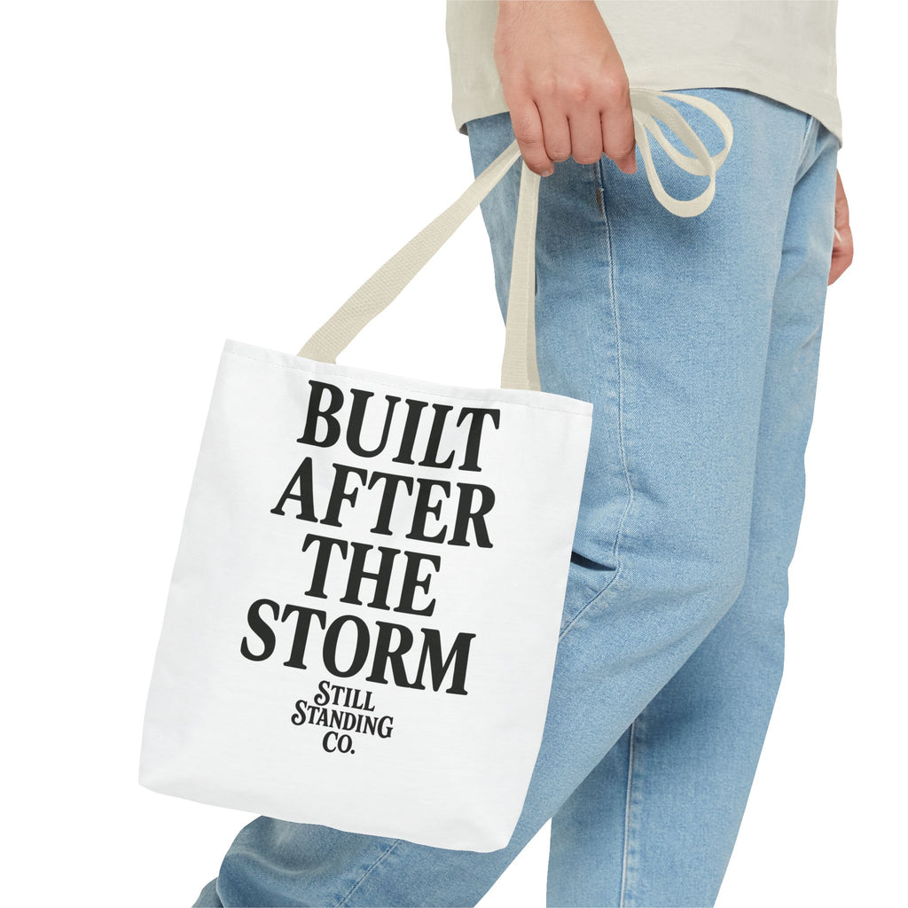 Built After the Storm Tote Bag – Inspirational Storm Cloud Graphic Tote