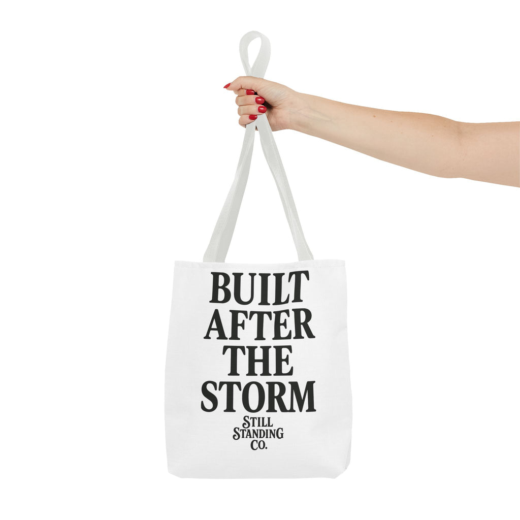 Built After the Storm Tote Bag – Inspirational Storm Cloud Graphic Tote