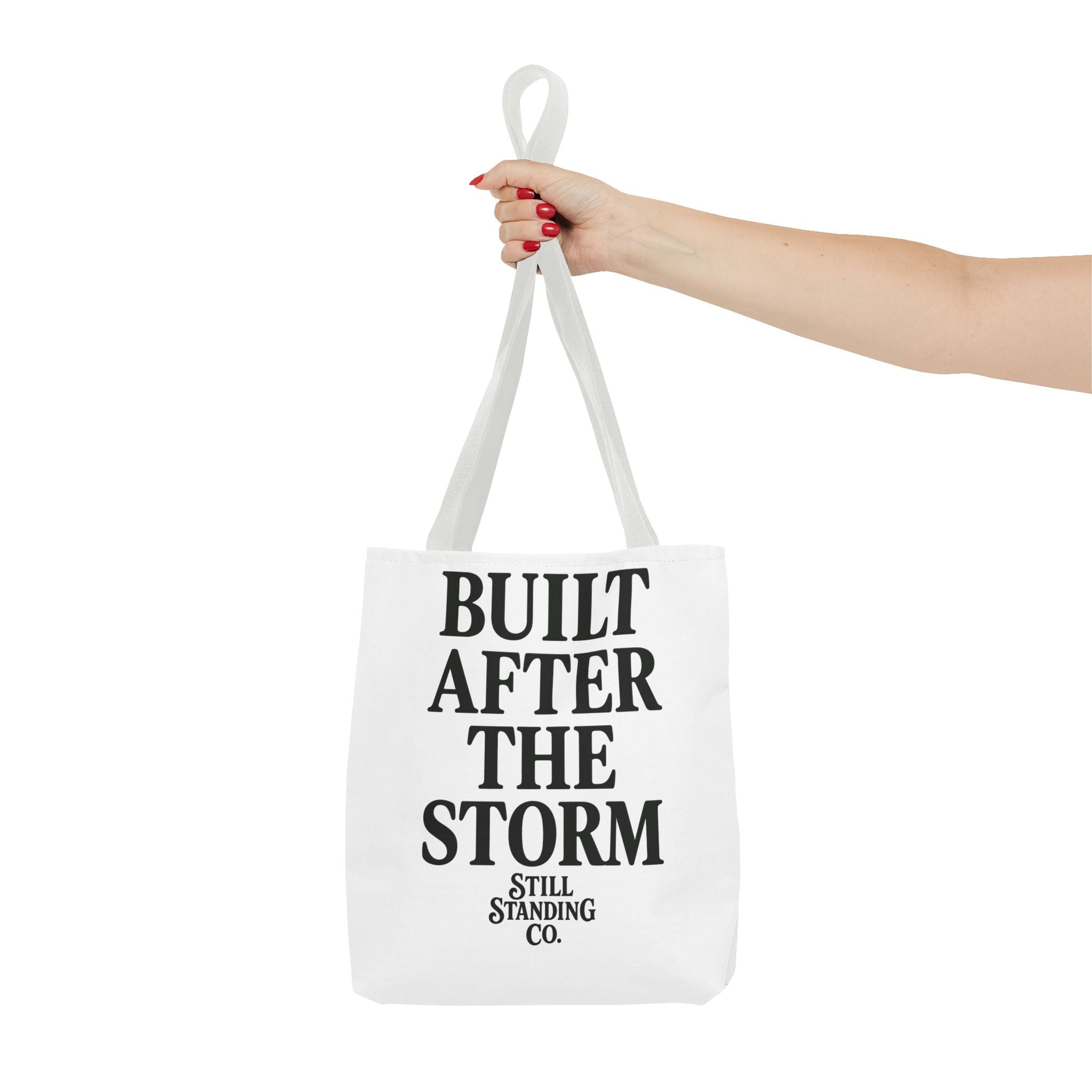 Built After the Storm Tote Bag – Inspirational Storm Cloud Graphic Tote