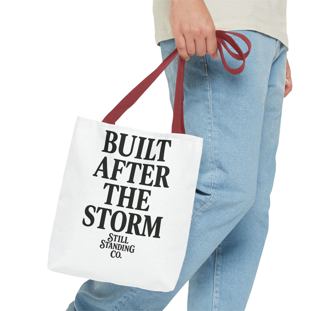 Built After the Storm Tote Bag – Inspirational Storm Cloud Graphic Tote