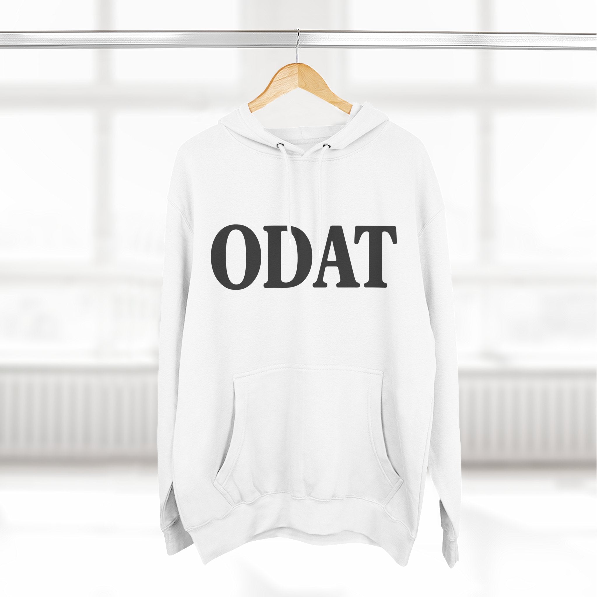ODAT Hoodie — Minimalist Text Graphic Fleece Pullover
