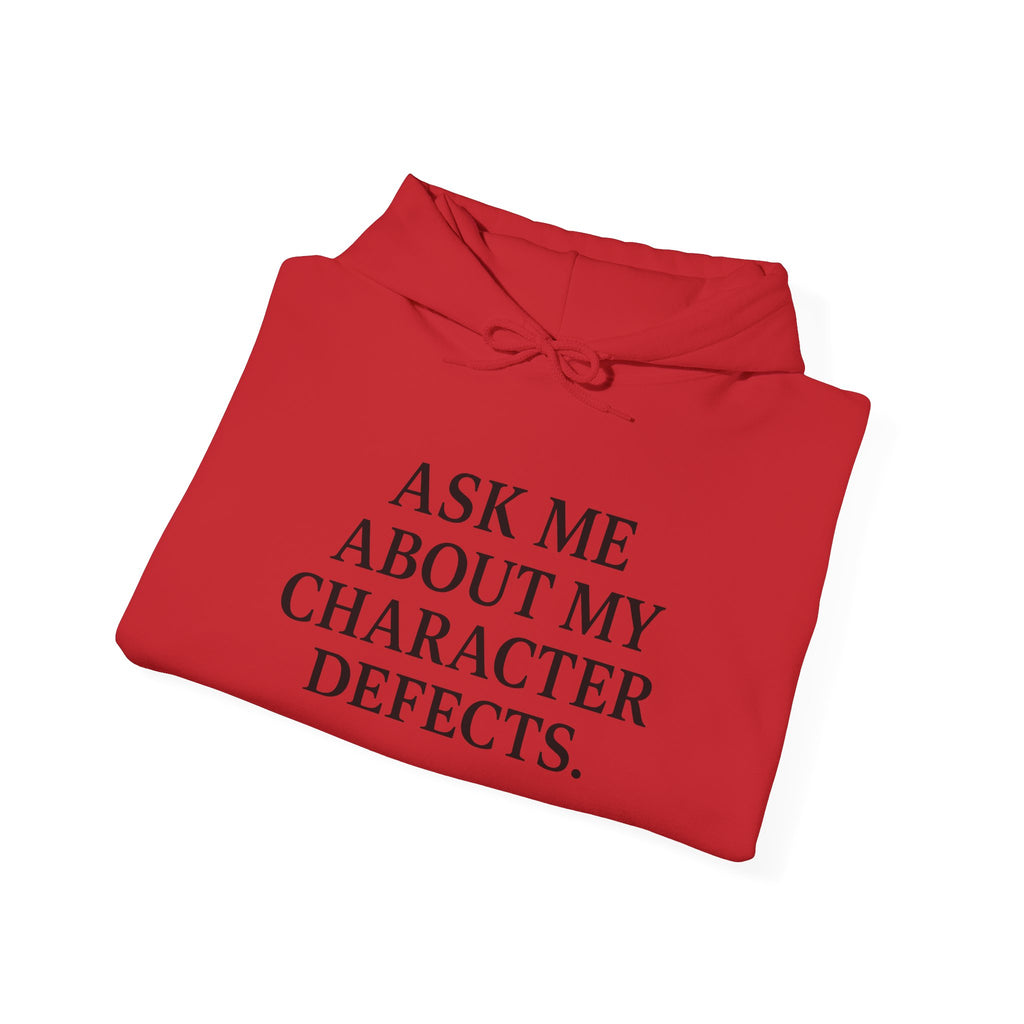 Ask Me About My Character Defects Hoodie — Still Standing Co. Graphic Pullover