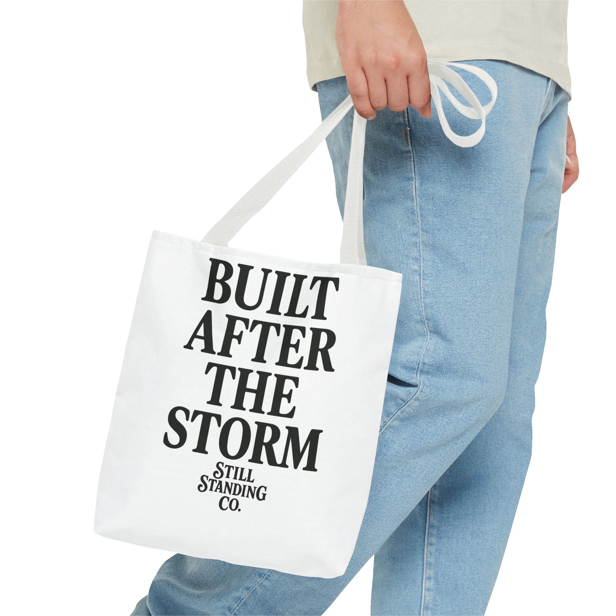 Built After the Storm Tote Bag – Inspirational Storm Cloud Graphic Tote