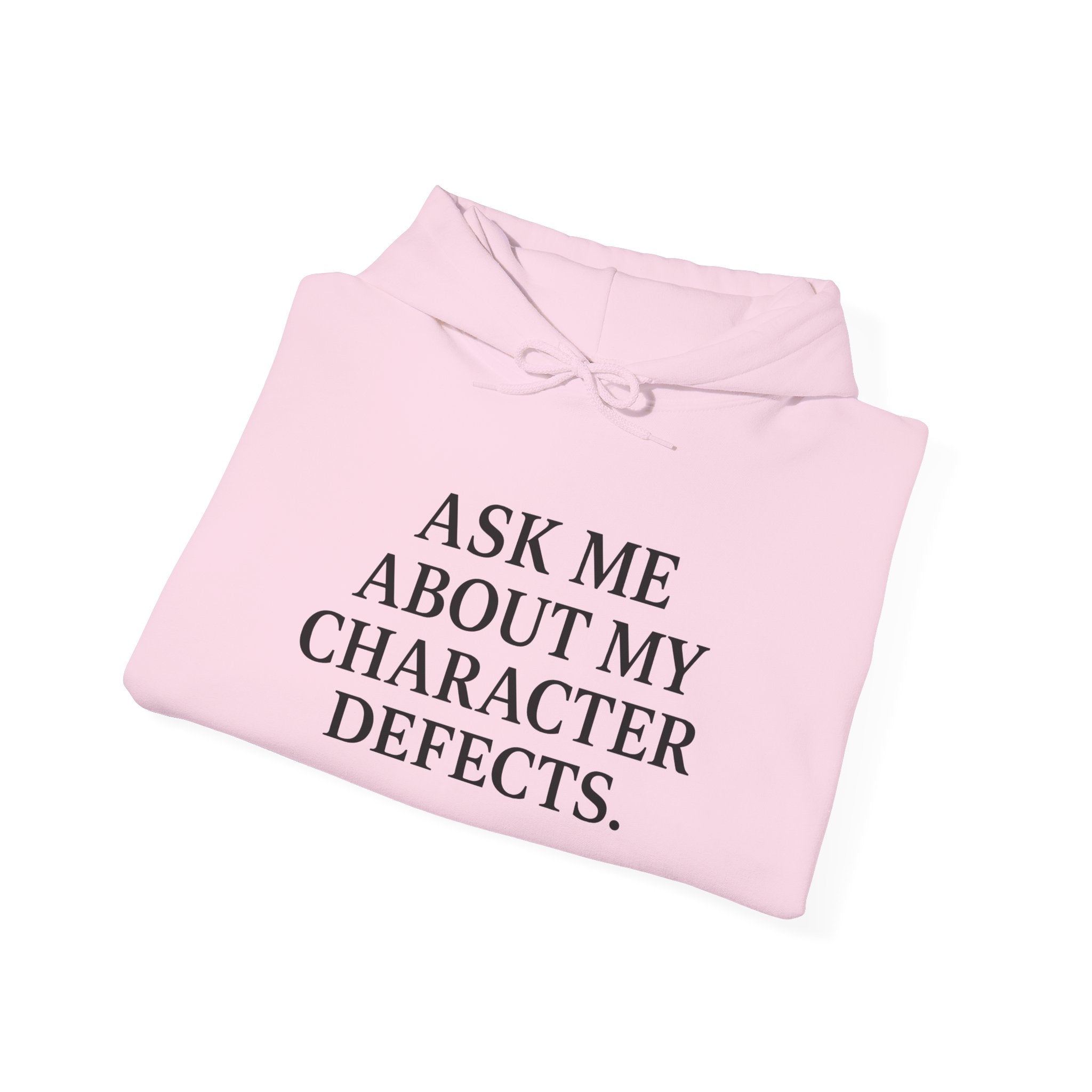 Ask Me About My Character Defects Hoodie — Still Standing Co. Graphic Pullover