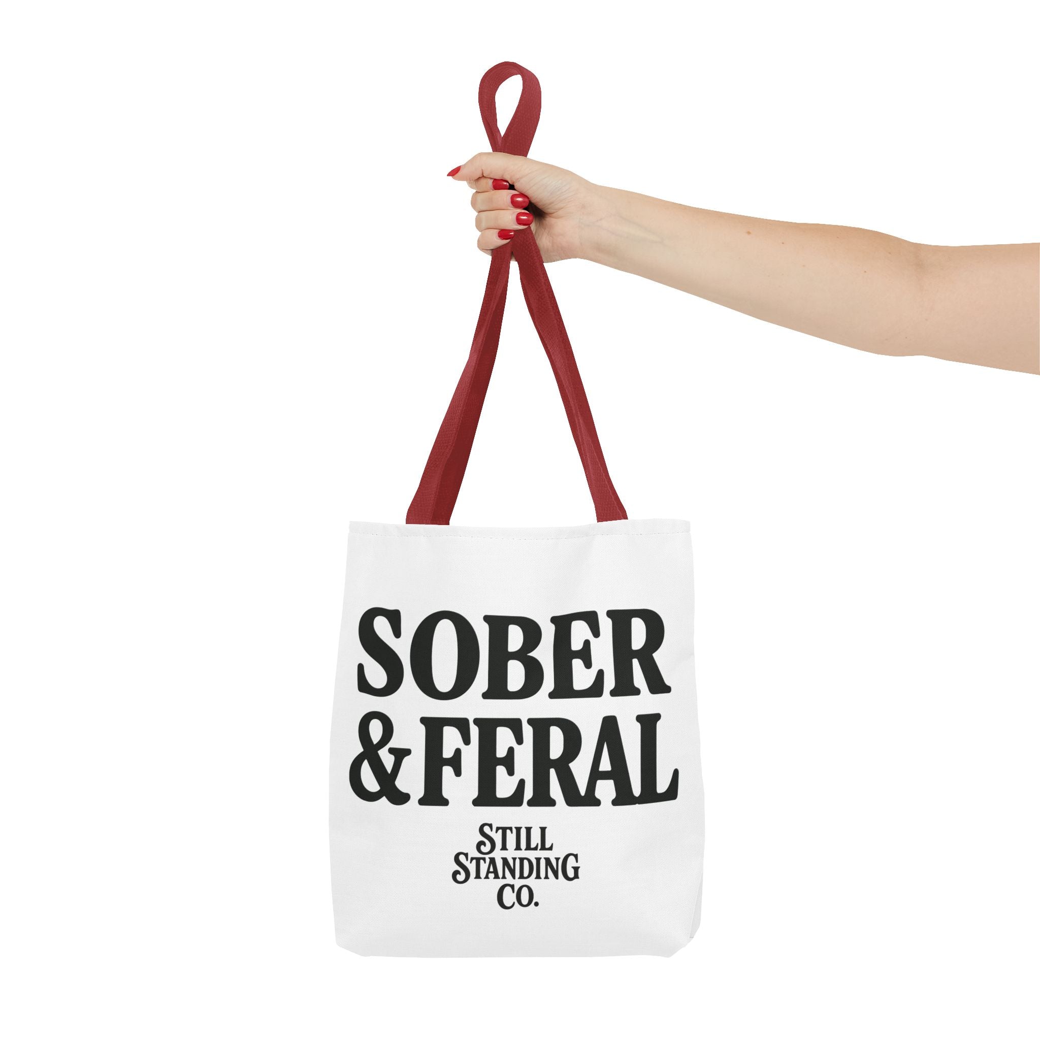 Tote — "Sober & Feral" Printed Canvas Tote Bag