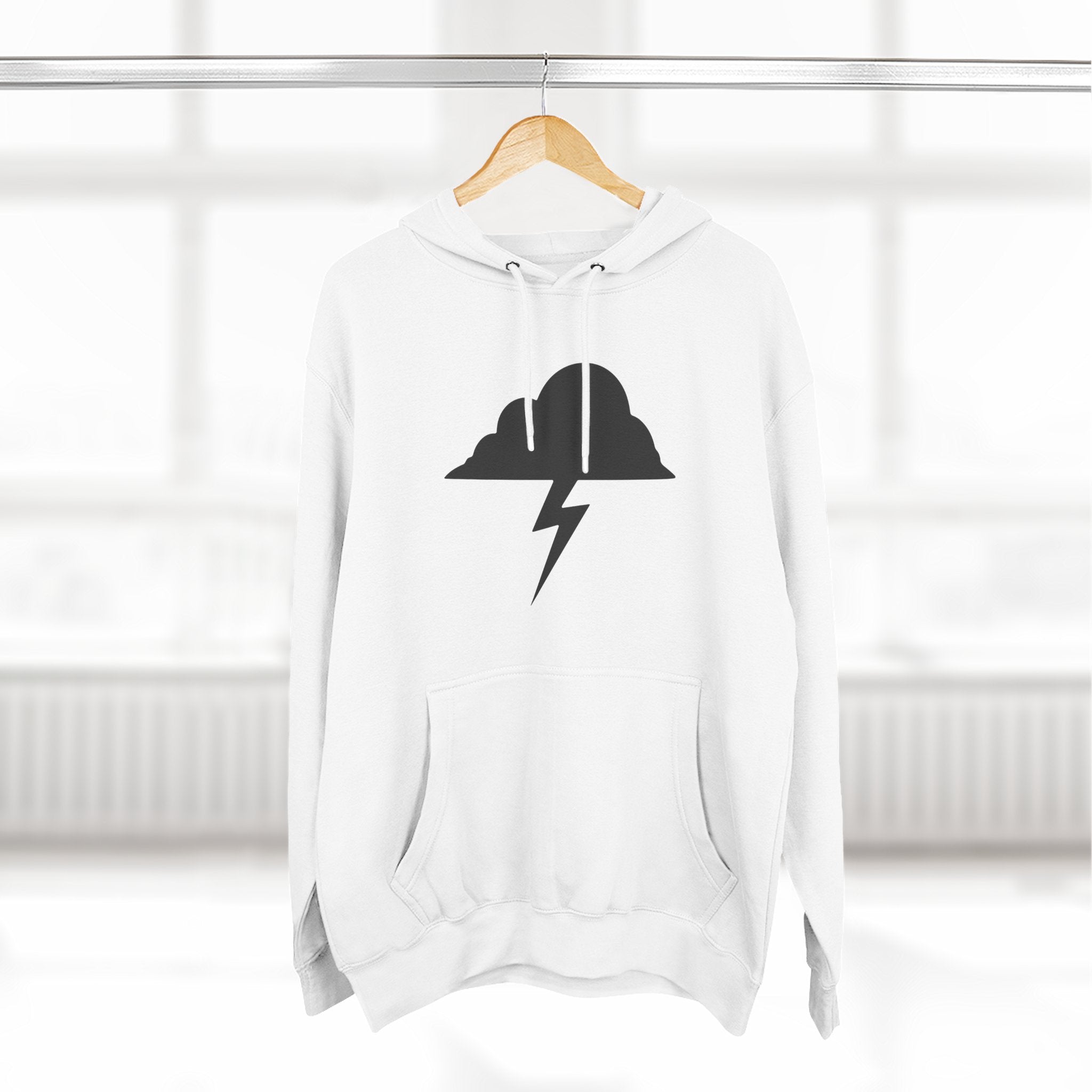 Hoodie - Built After the Storm Lightning Cloud Graphic
