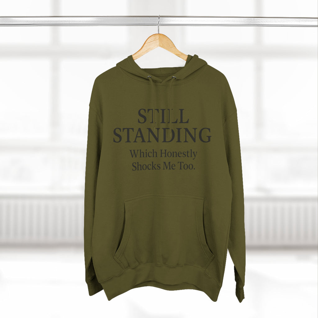 Hoodie - "Still Standing" Inspirational Fleece Hoodie