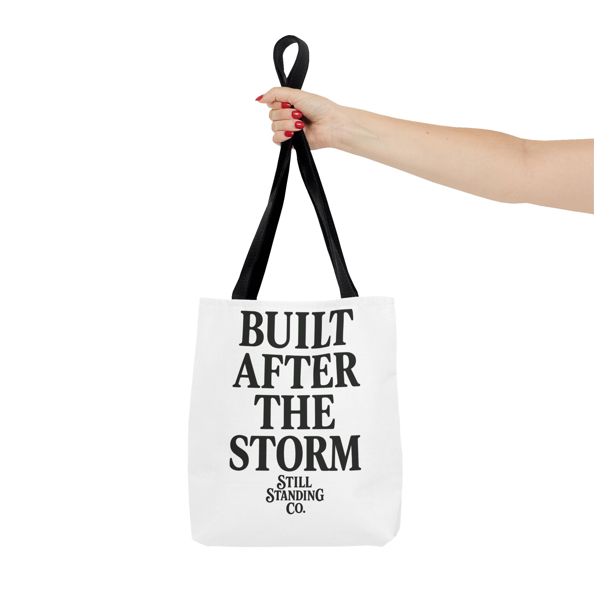 Built After the Storm Tote Bag – Inspirational Storm Cloud Graphic Tote
