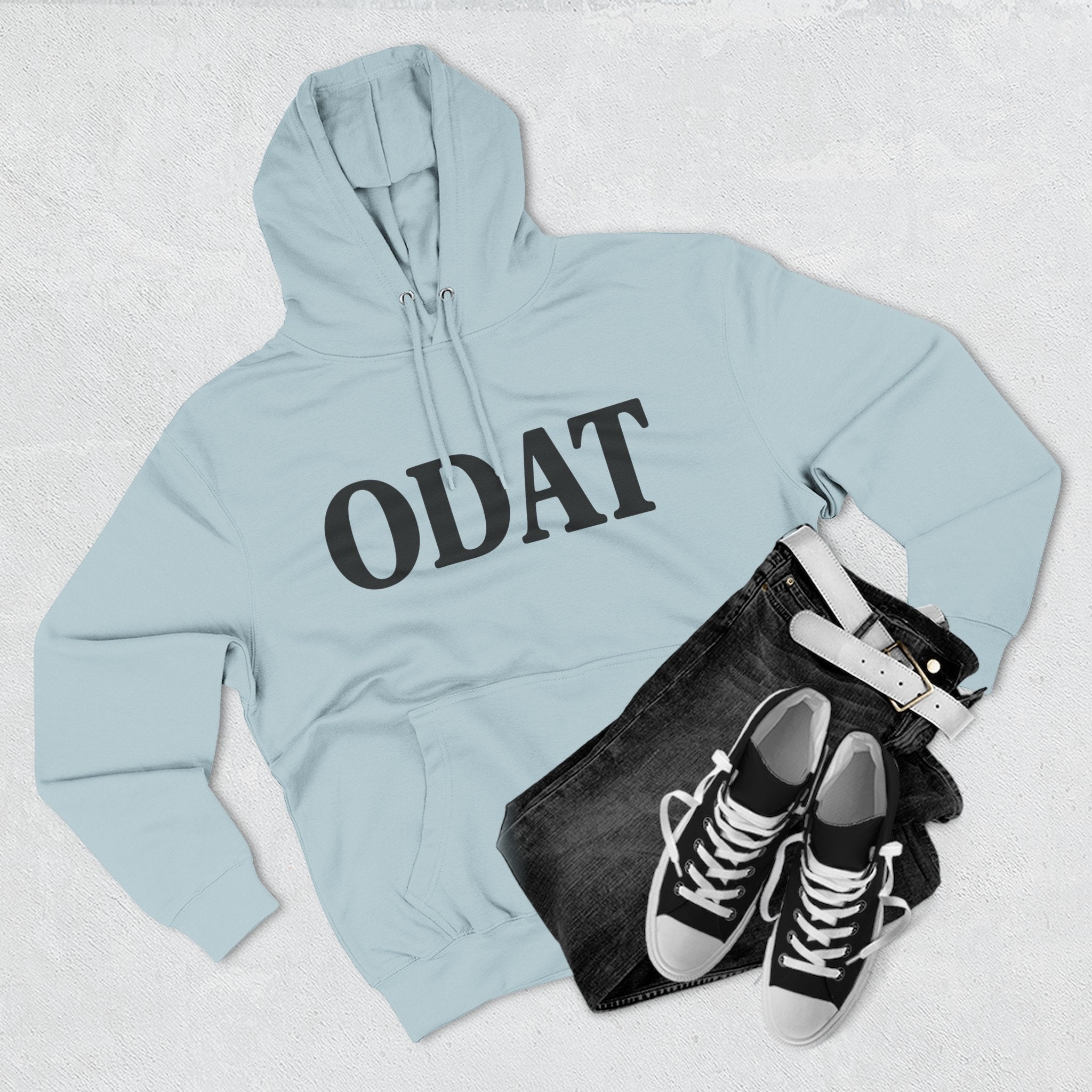 ODAT Hoodie — Minimalist Text Graphic Fleece Pullover