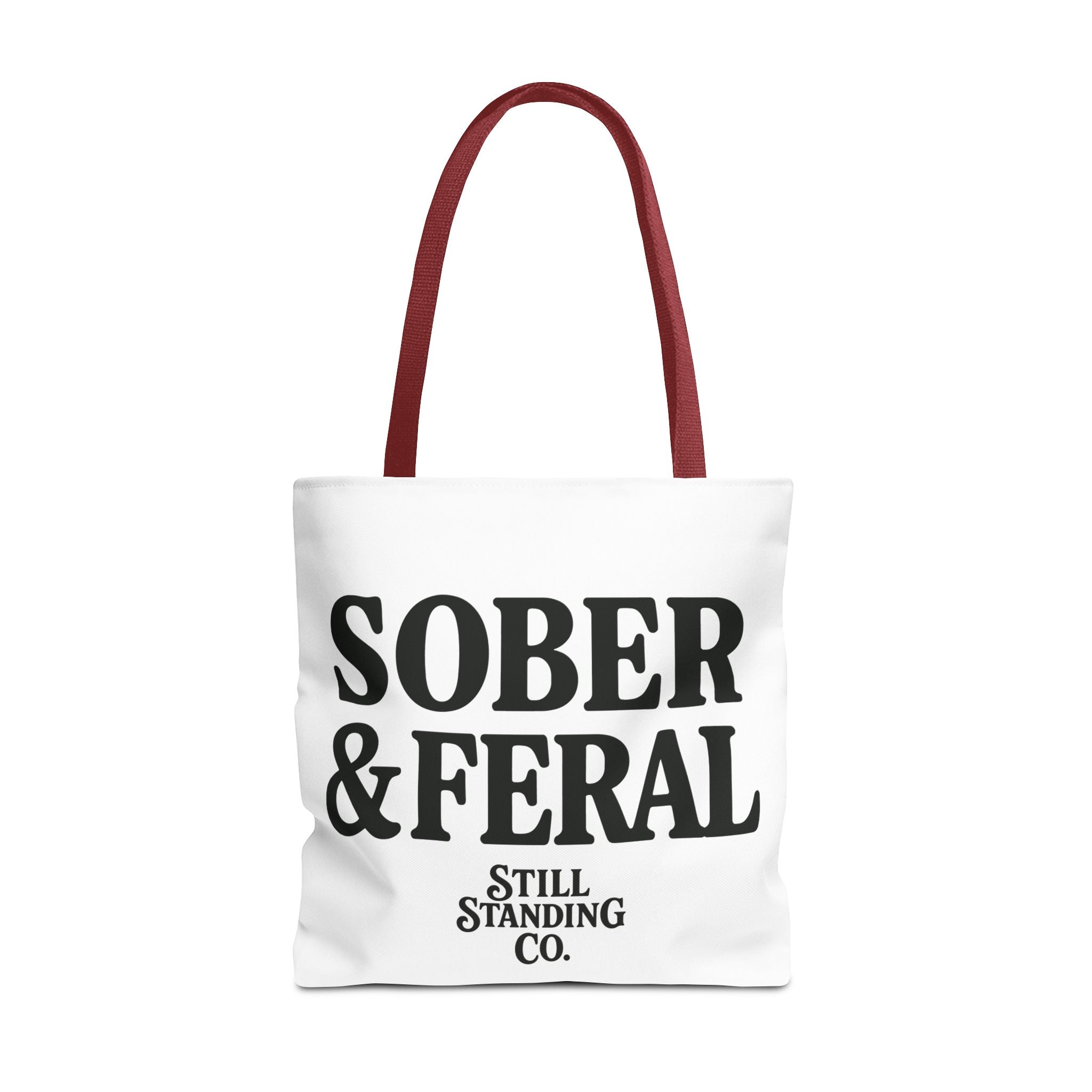 Tote — "Sober & Feral" Printed Canvas Tote Bag