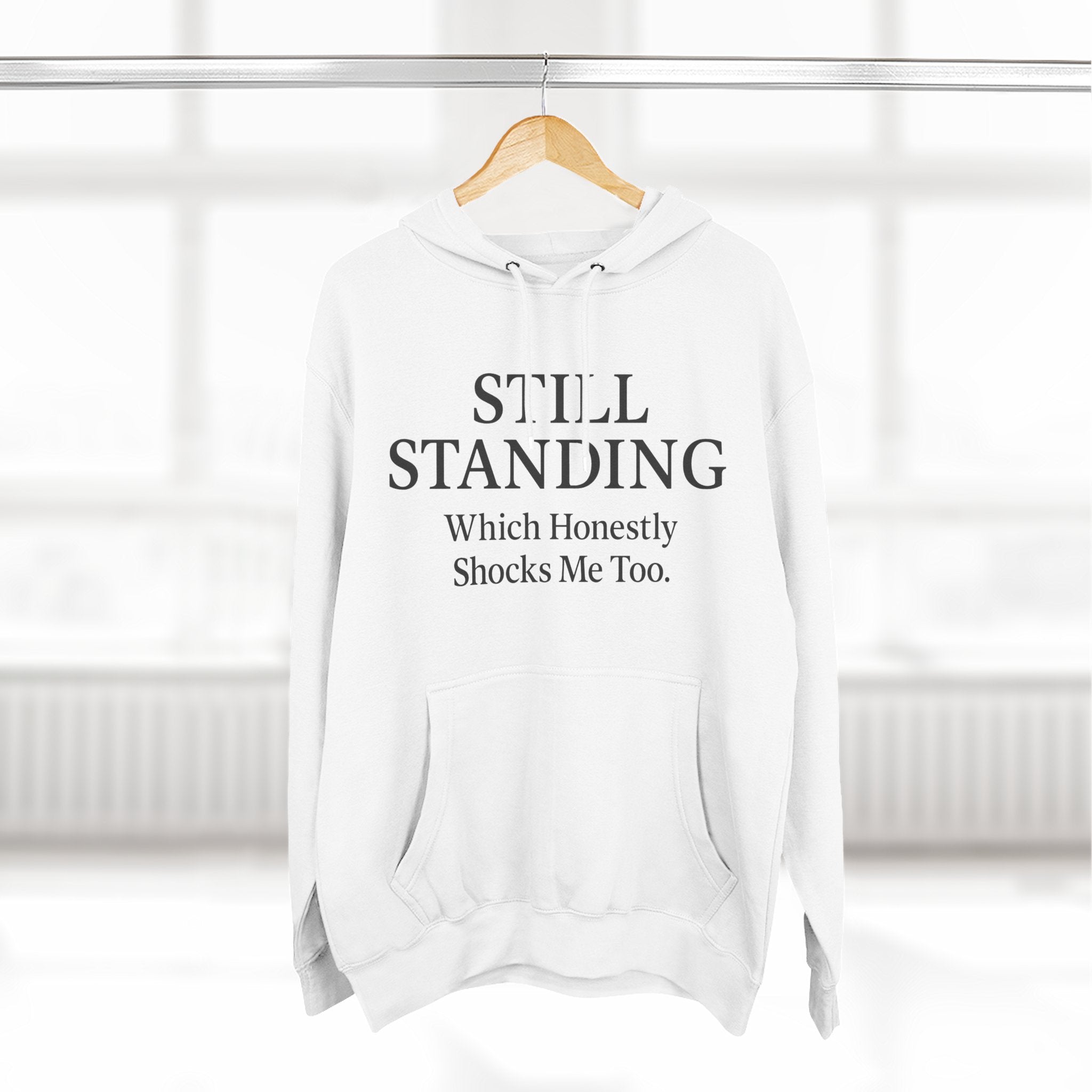 Hoodie - "Still Standing" Inspirational Fleece Hoodie
