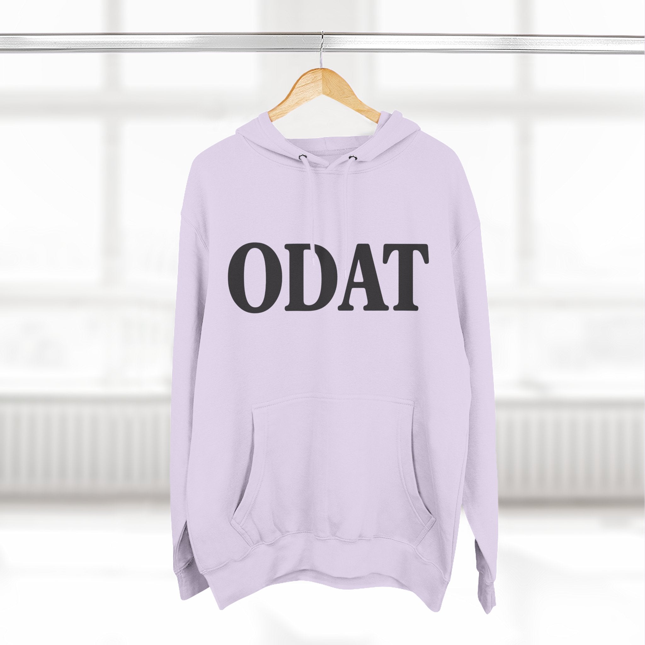 ODAT Hoodie — Minimalist Text Graphic Fleece Pullover