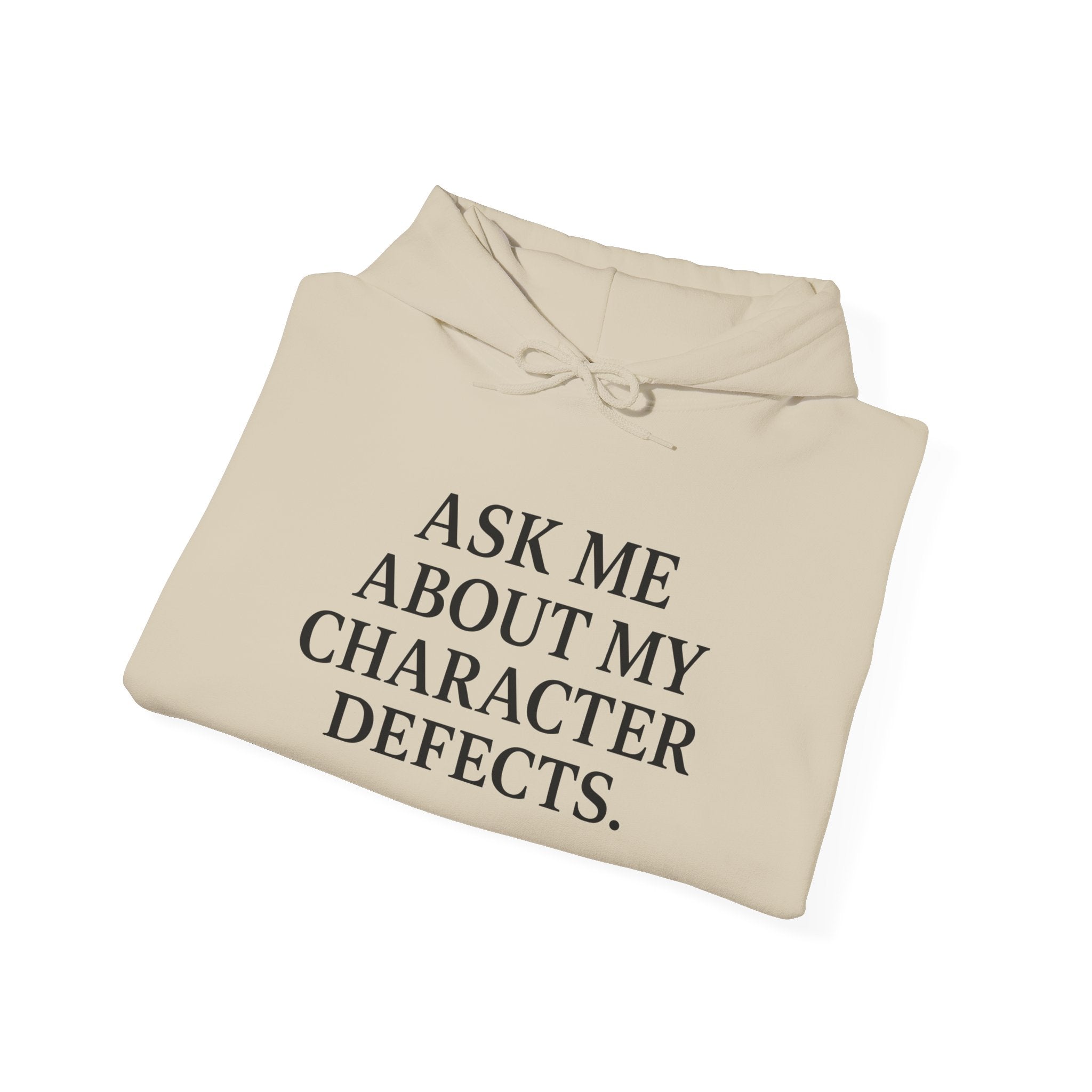 Ask Me About My Character Defects Hoodie — Still Standing Co. Graphic Pullover