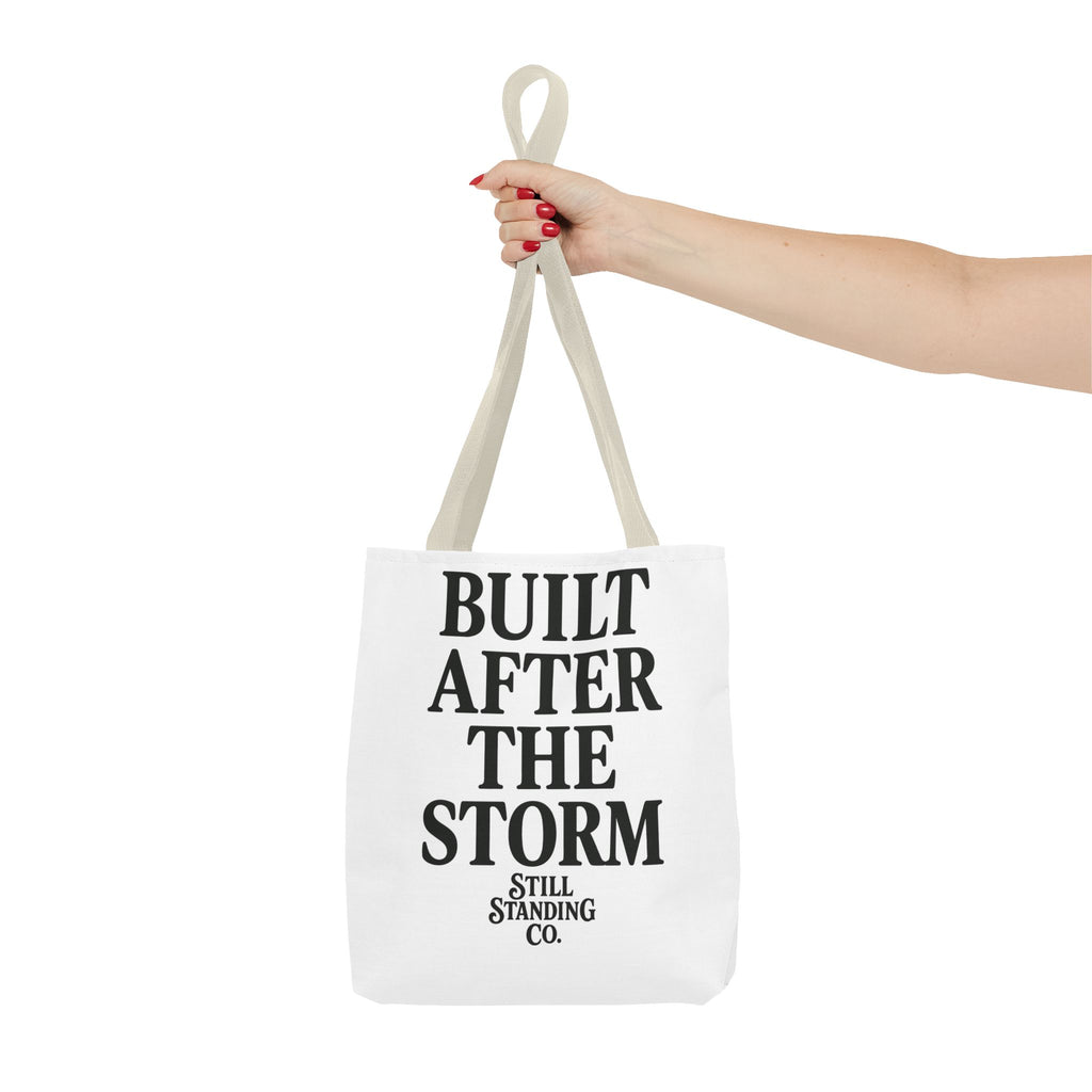 Built After the Storm Tote Bag – Inspirational Storm Cloud Graphic Tote