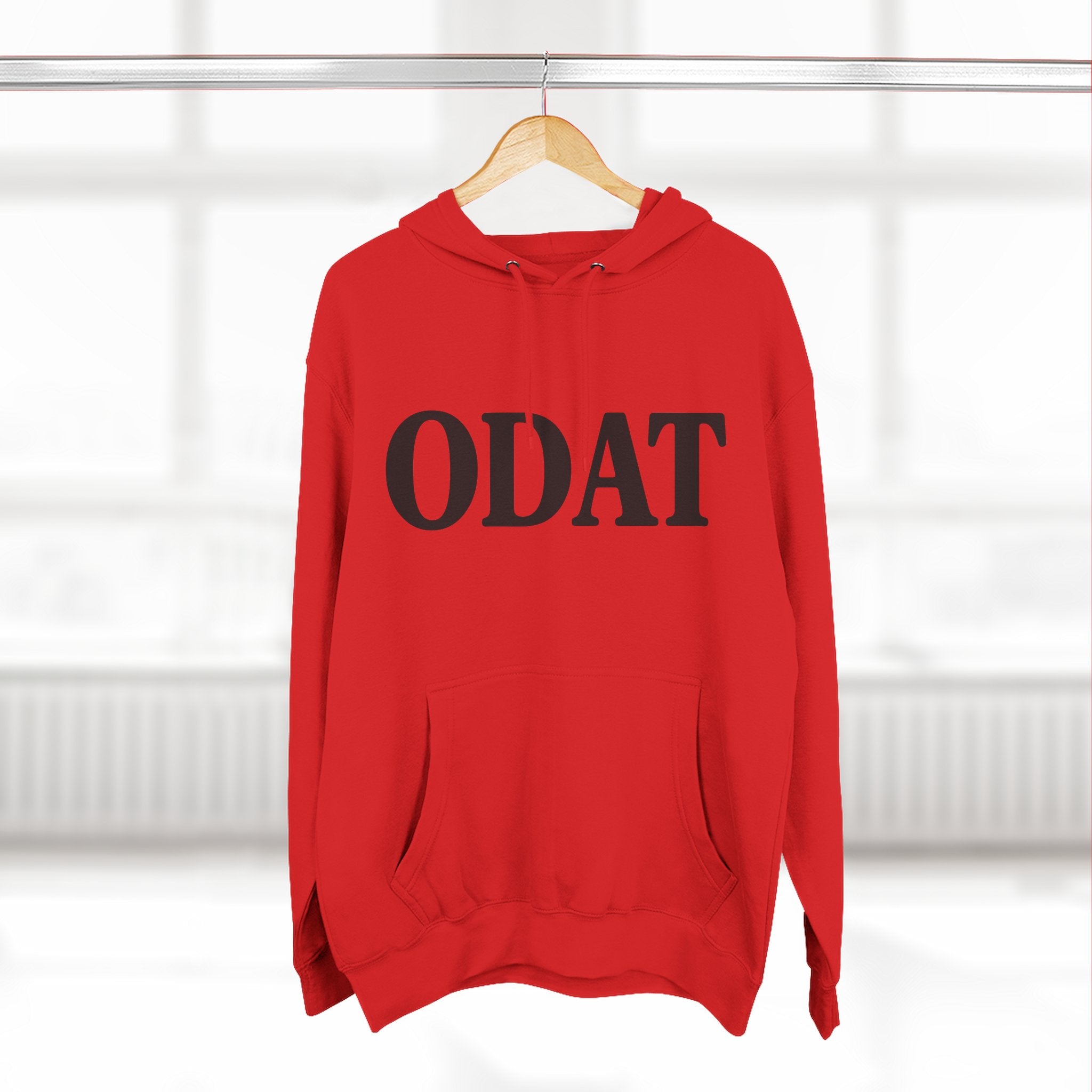 ODAT Hoodie — Minimalist Text Graphic Fleece Pullover