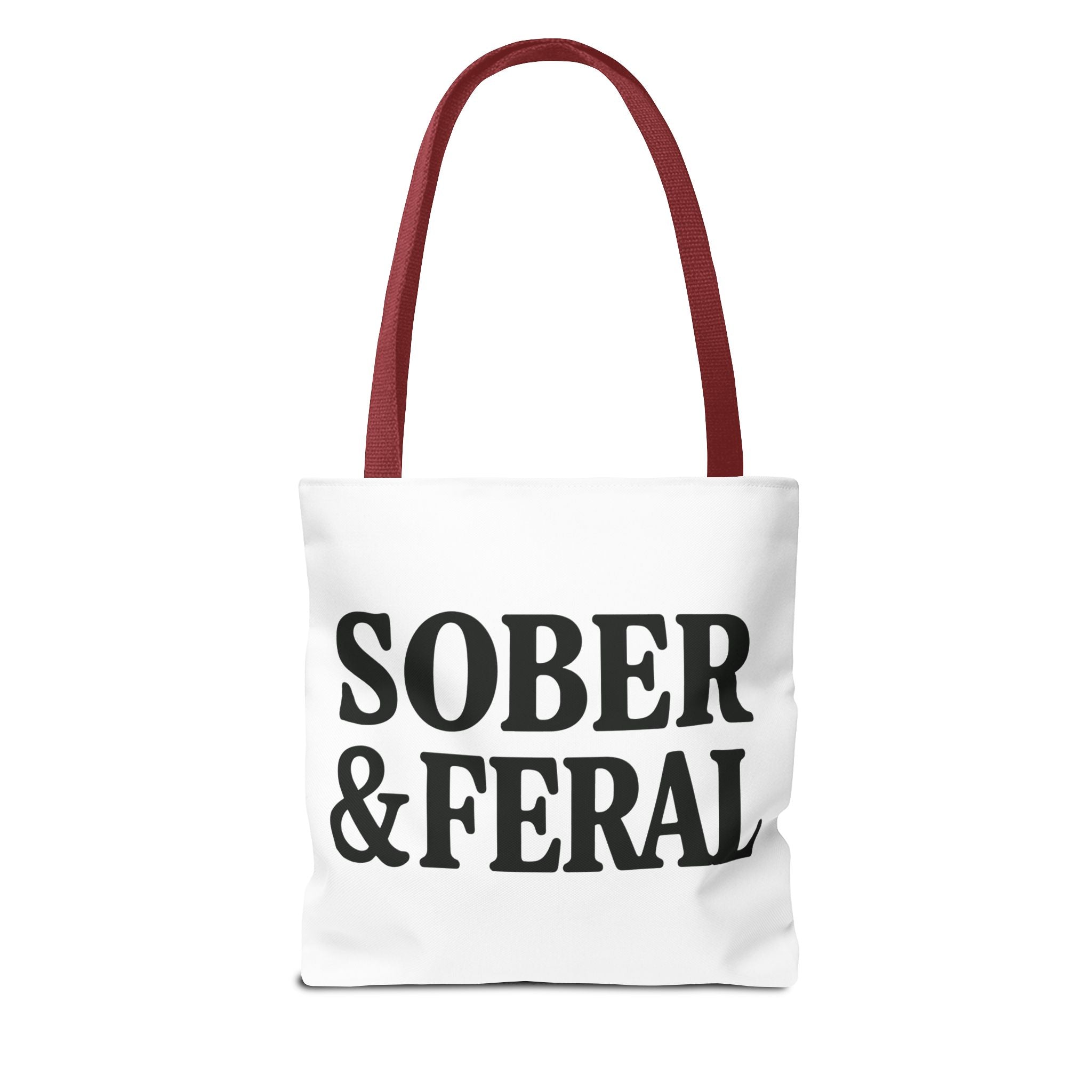 Tote — "Sober & Feral" Printed Canvas Tote Bag