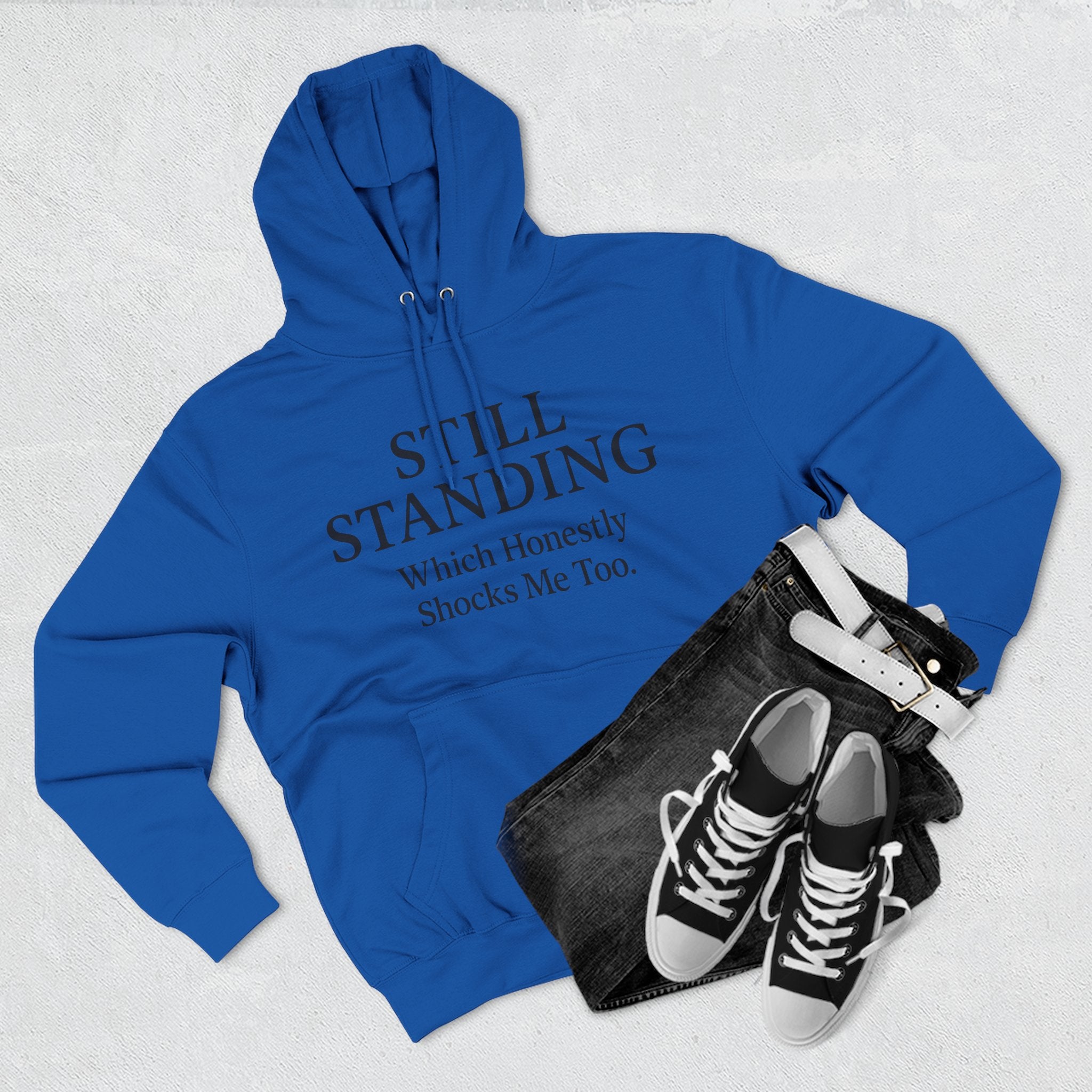 Hoodie - "Still Standing" Inspirational Fleece Hoodie