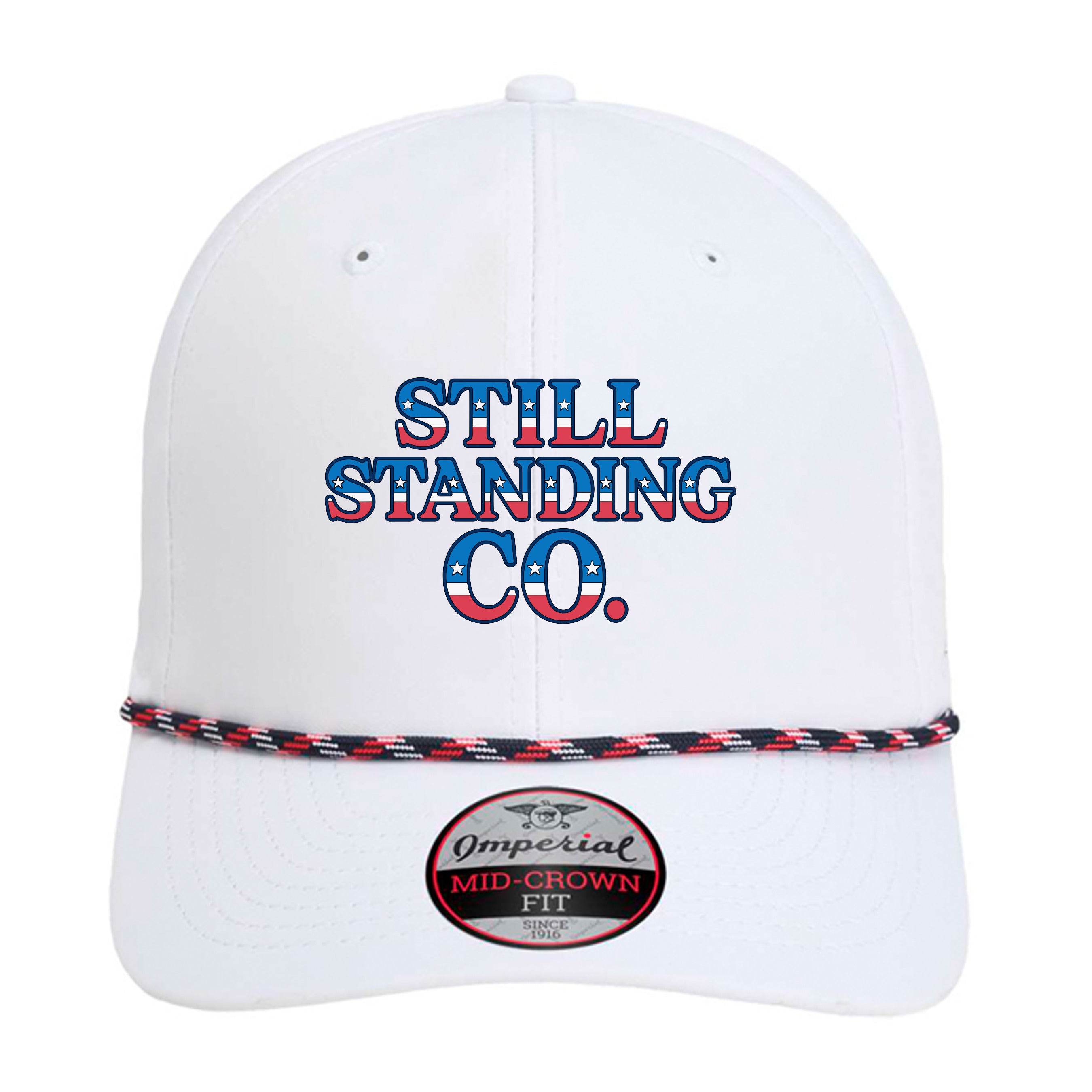 White/ Navy/ White/ Red - 7054 - FRONT